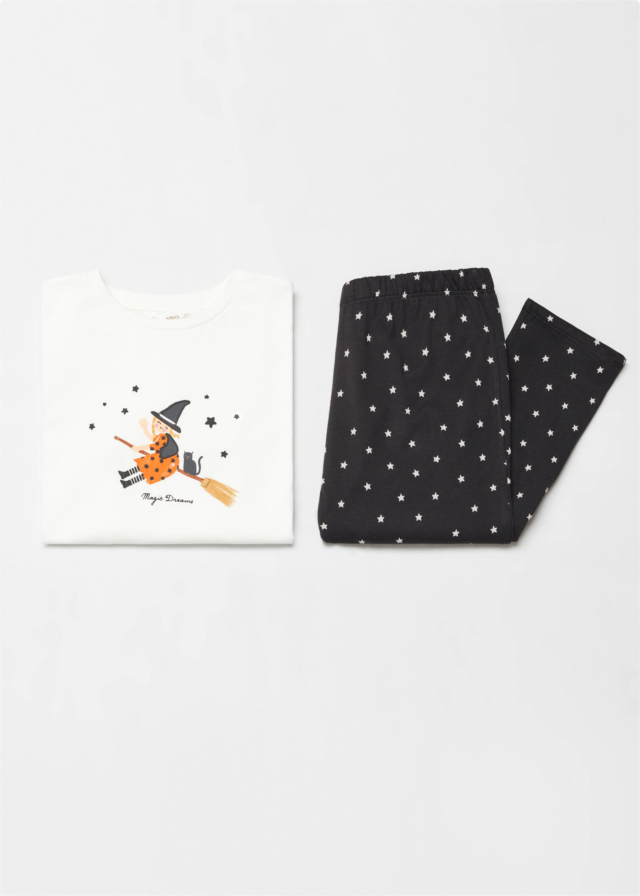 Langer Baumwoll-Pyjama mit Printmuster - Detail des Artikels 8