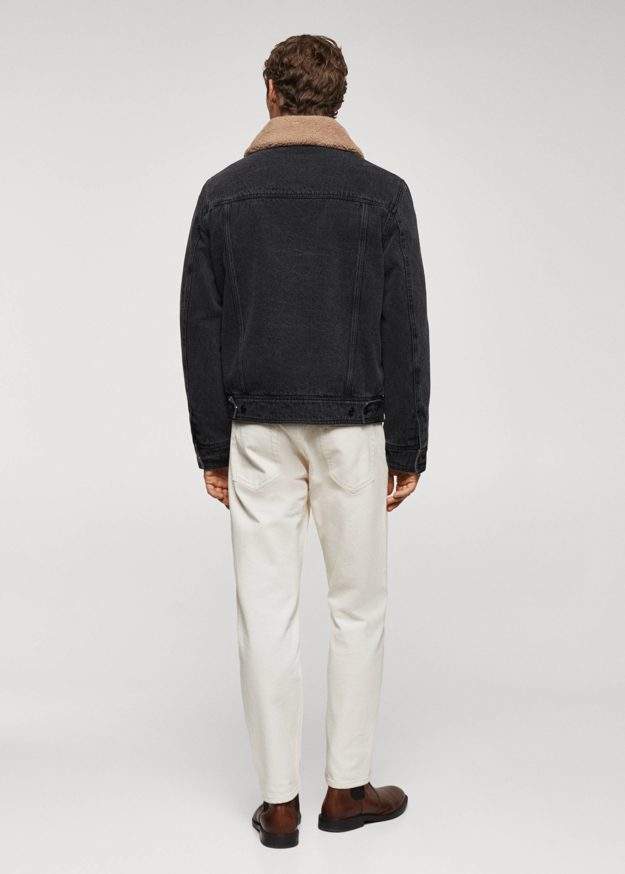 Veste denim imitation mouton retourné - Verso de l’article