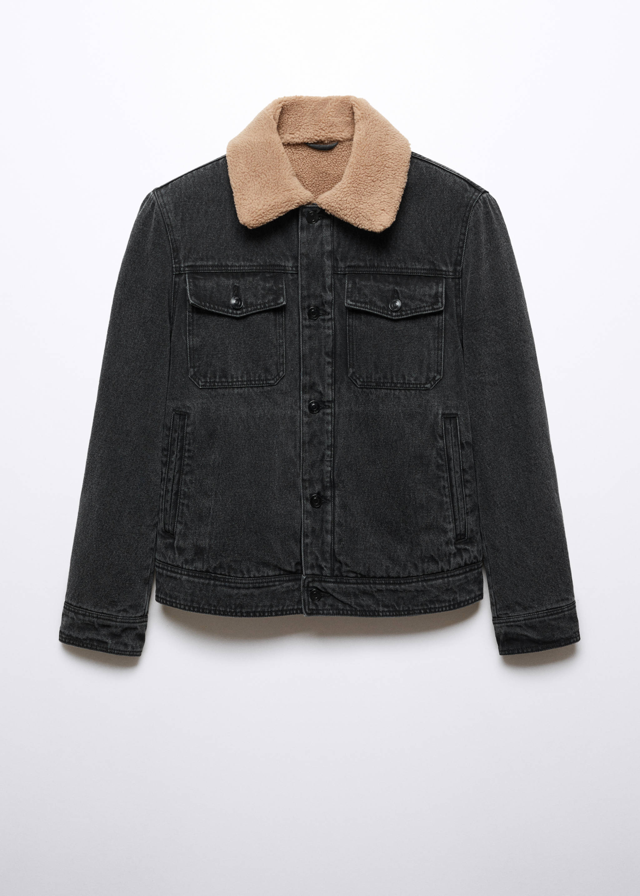 Veste denim imitation mouton retourné - Article sans modèle