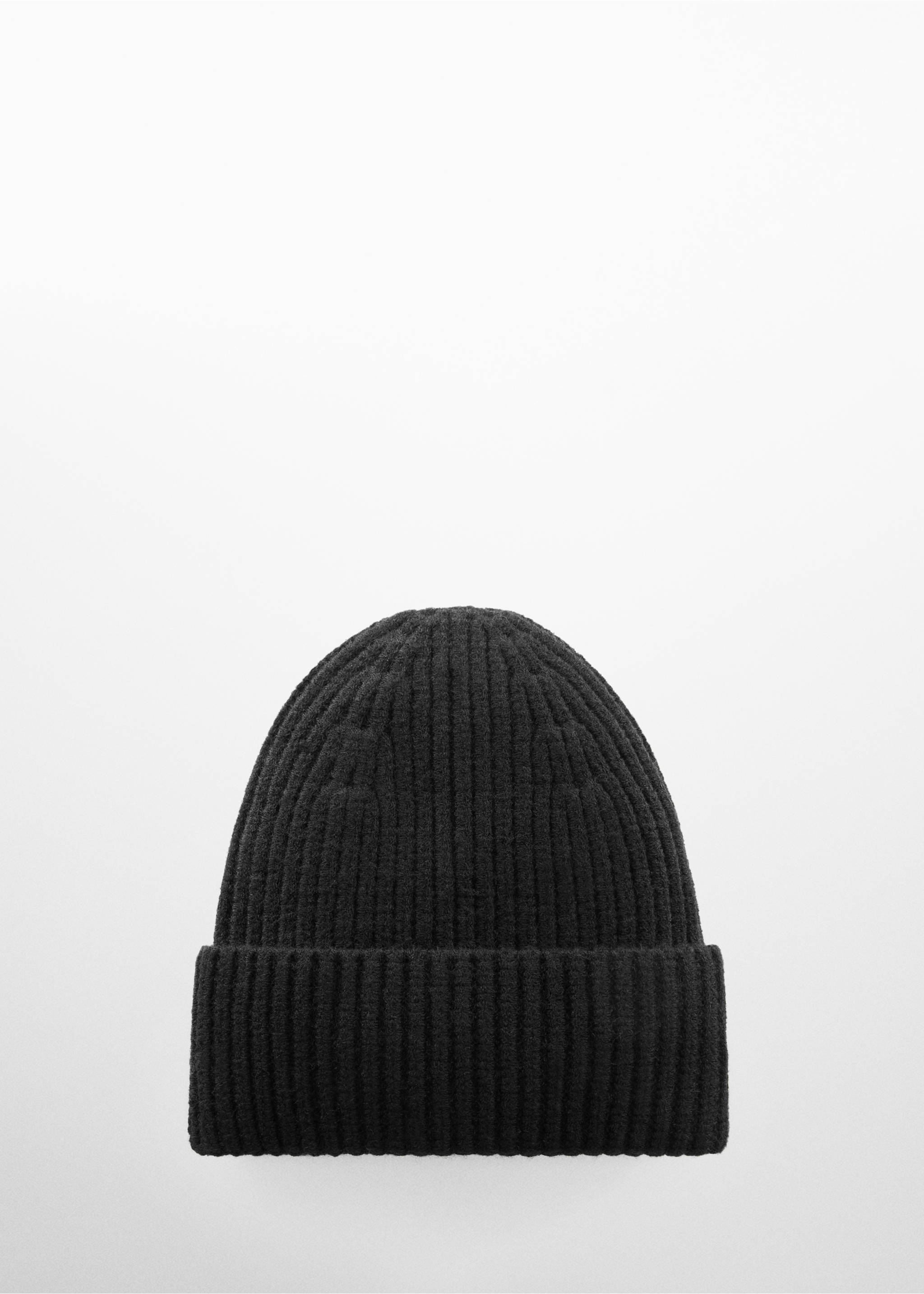 Strickmütze aus Wollgemisch - Artikel ohne Model, Schwarz. Ref: 57097714-00.
