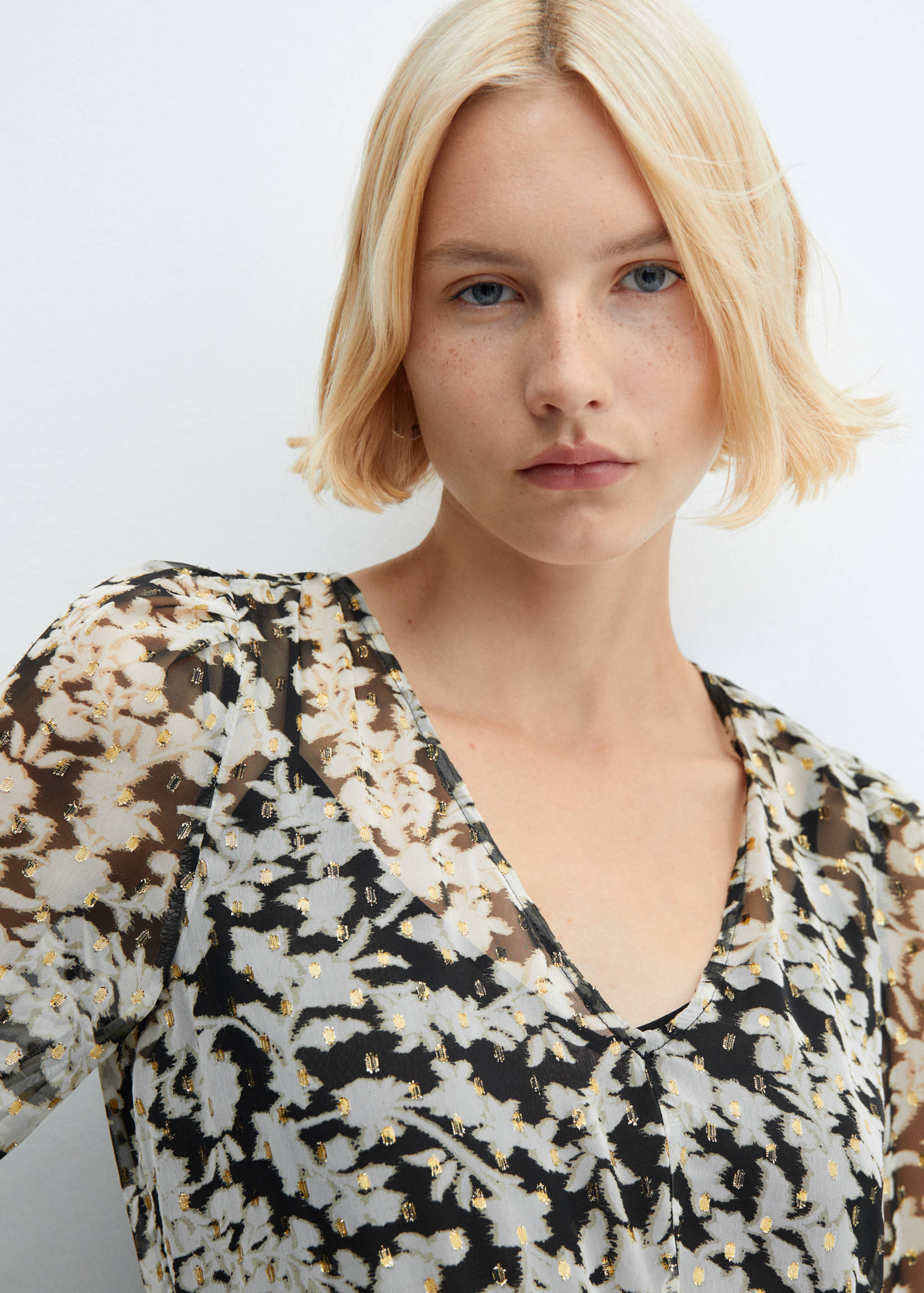 Φόρεμα μίντι φλοράλ - Λεπτομέρεια του προϊόντος 1