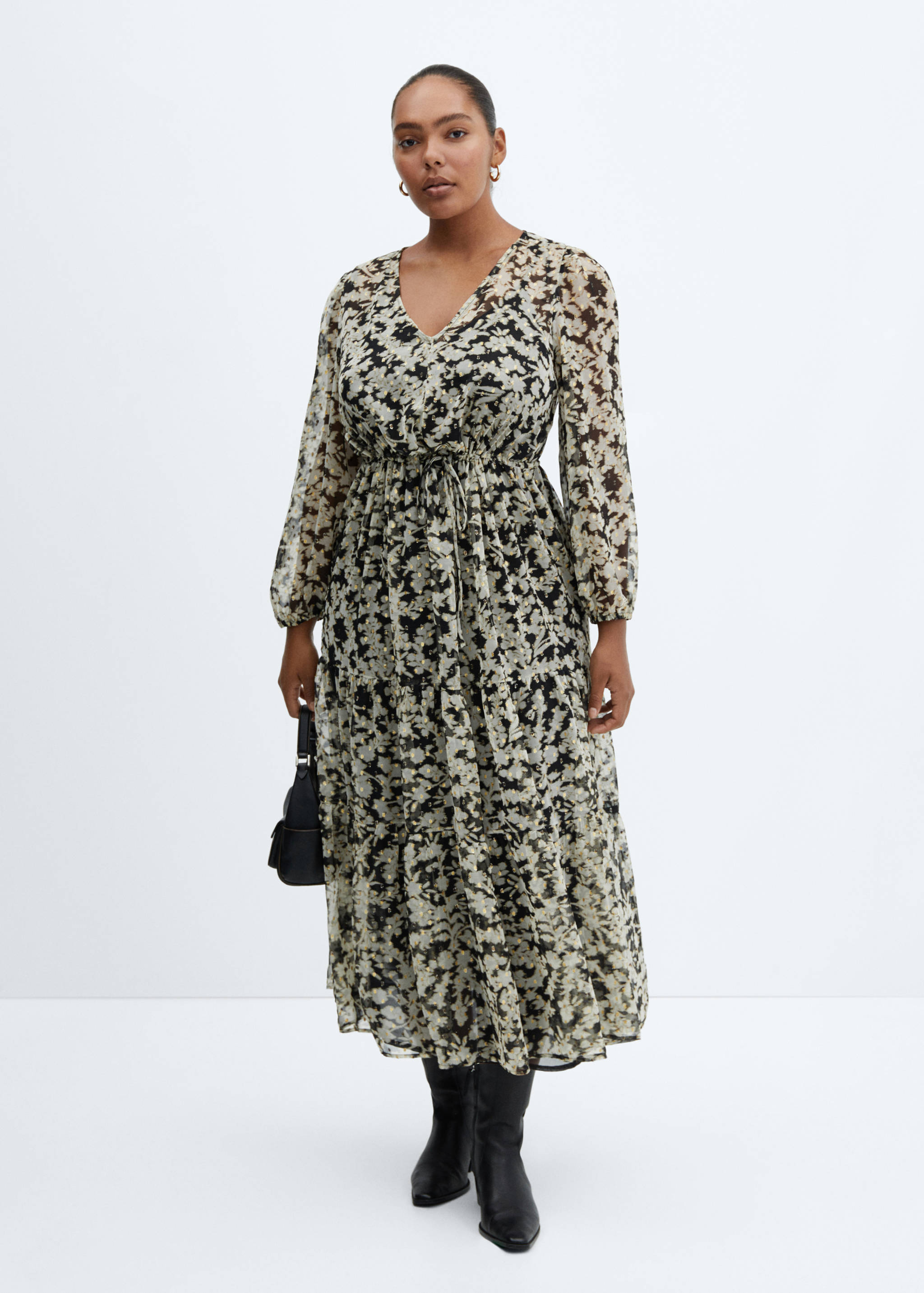 Φόρεμα μίντι φλοράλ - Λεπτομέρεια του προϊόντος 3