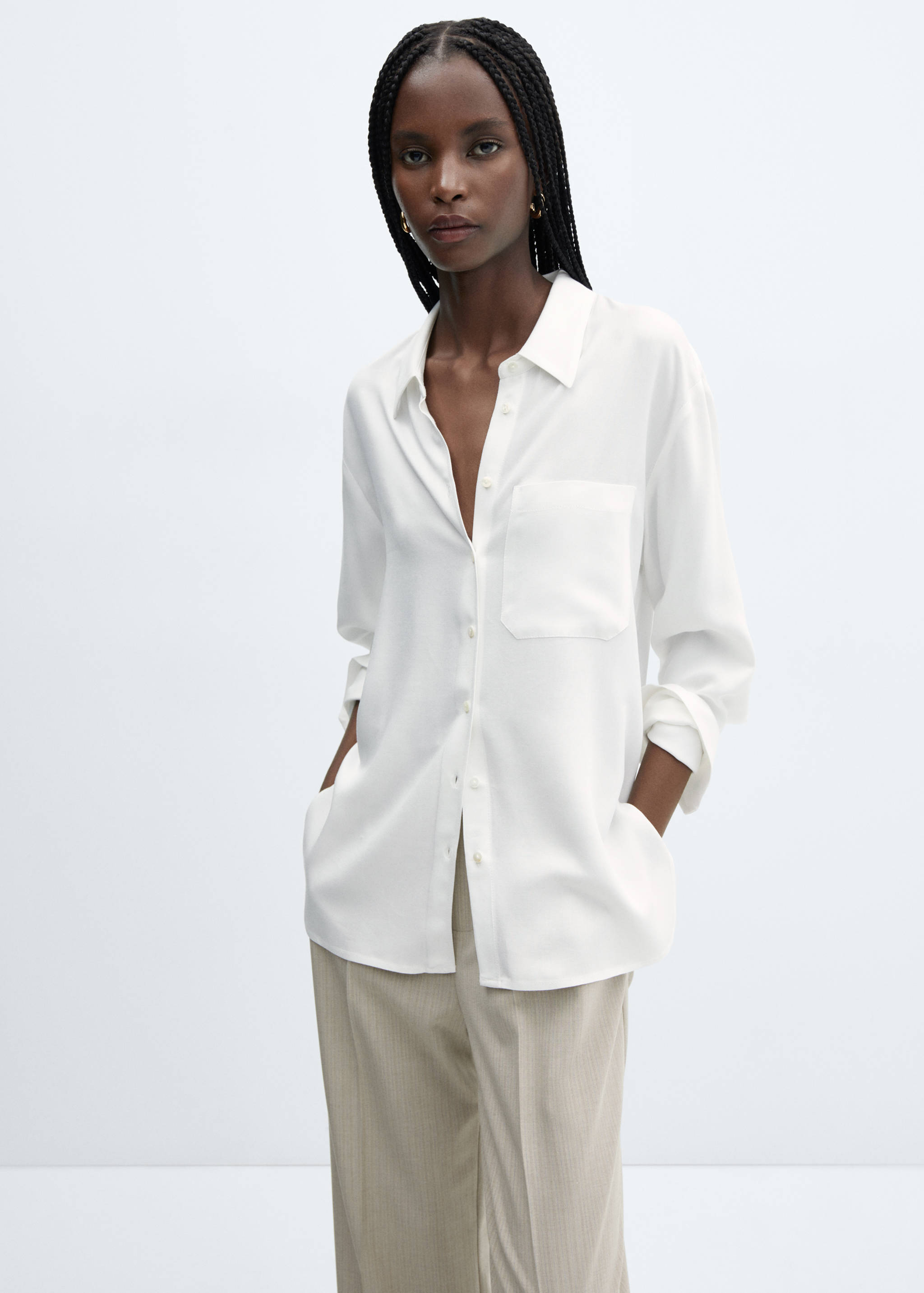 Pocket flowy shirt - Medium plane