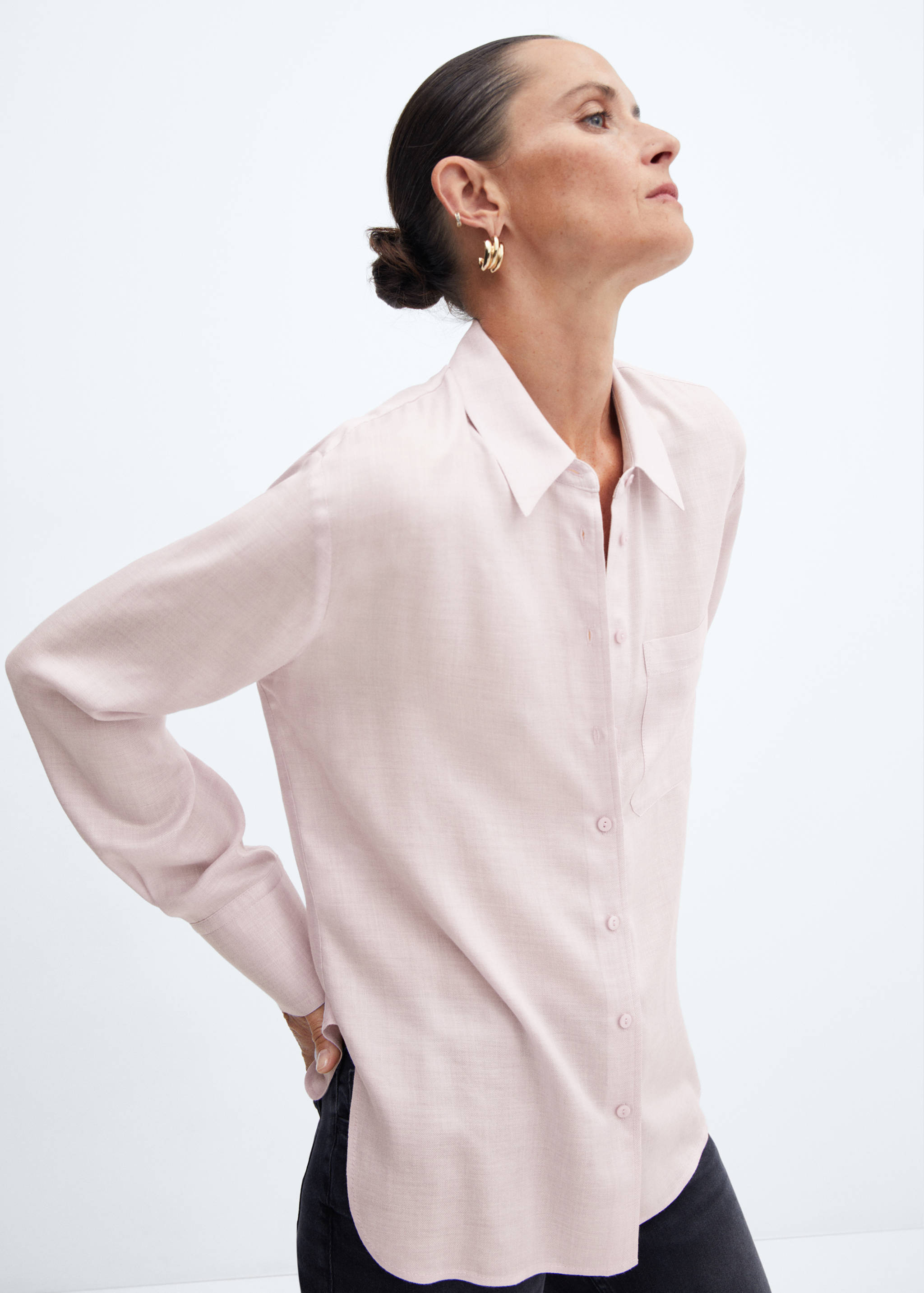 Pocket flowy shirt - Details of the article 4