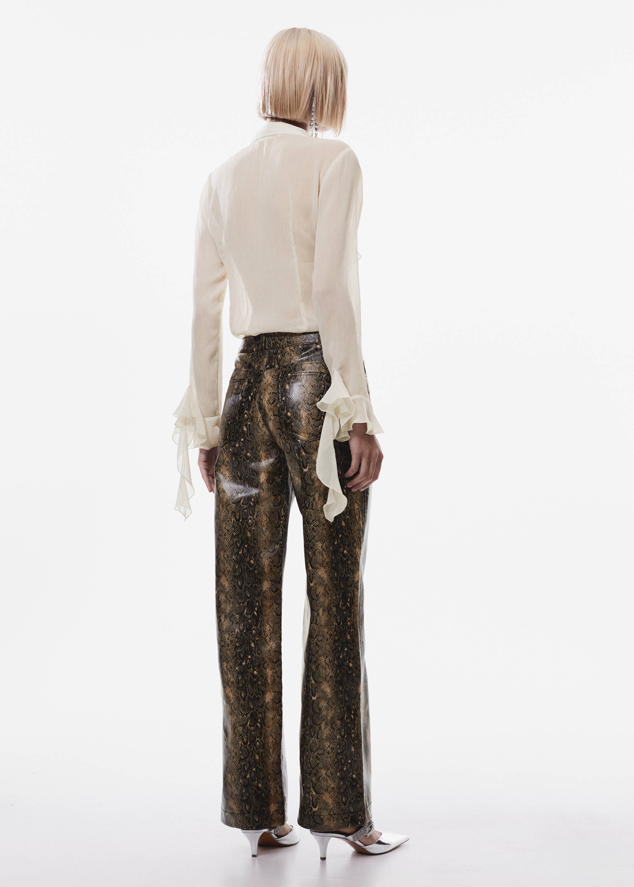 Snake print pants - Reverse of the article