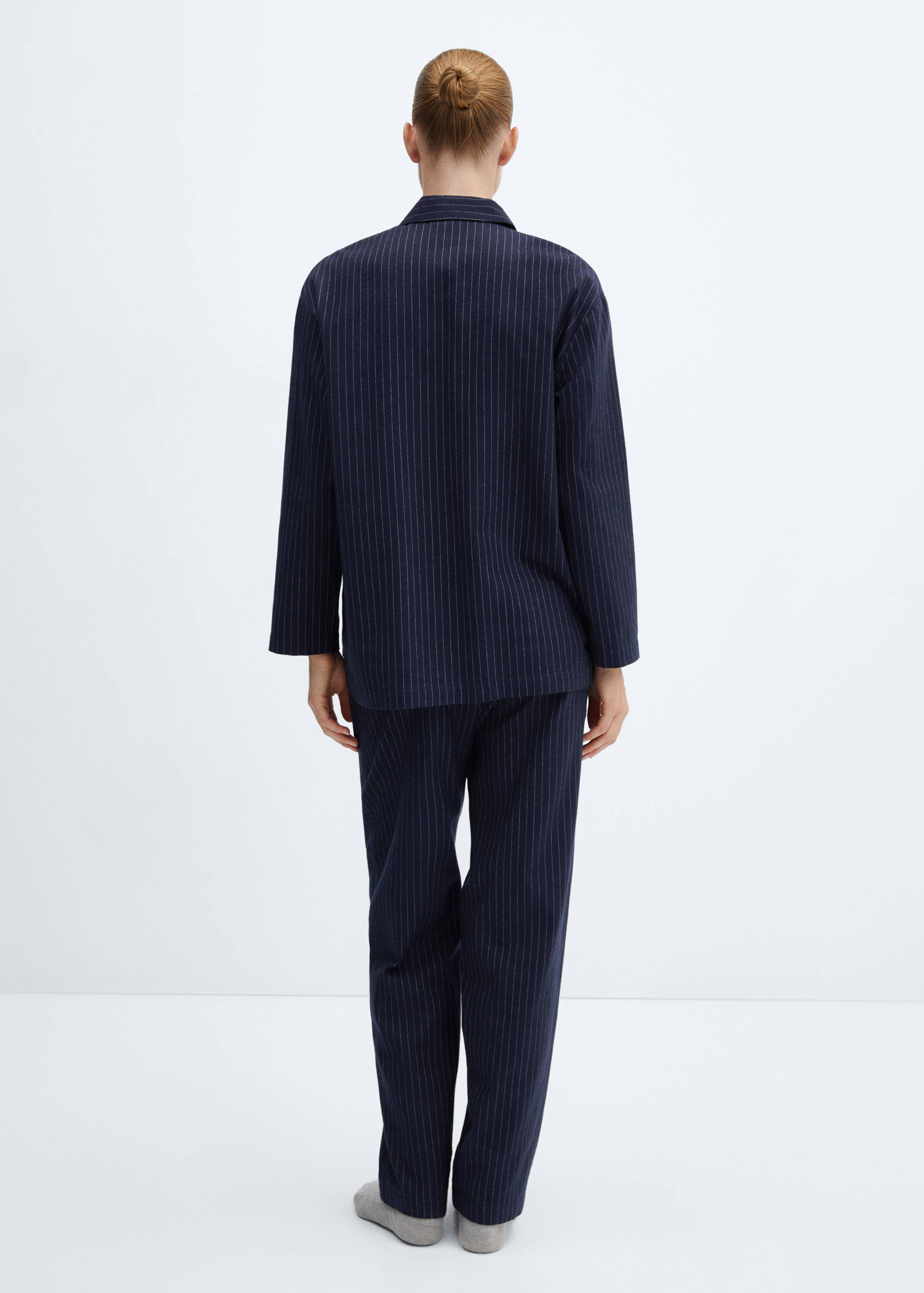 Striped pyjama shirt - Reverse of the article