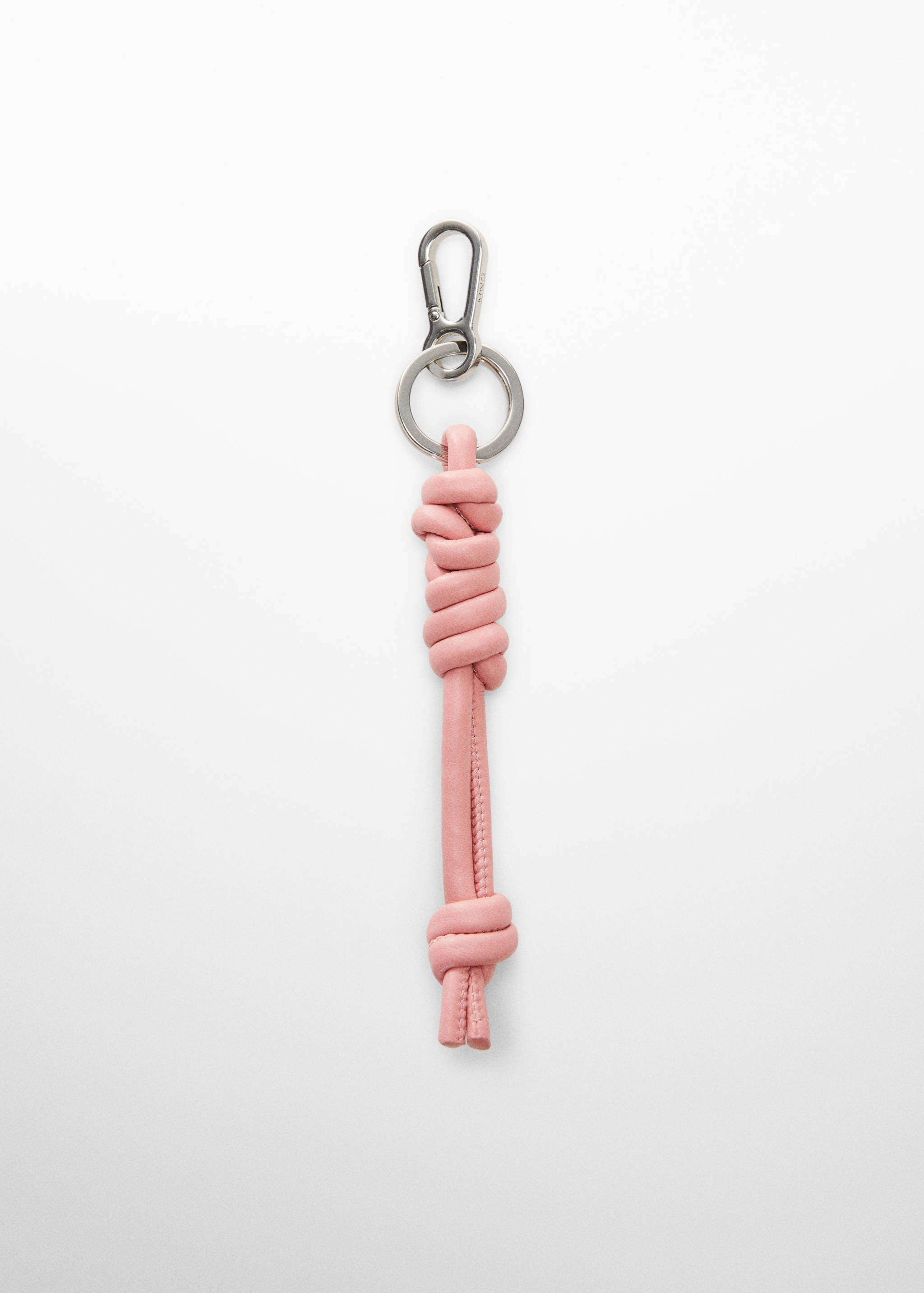 Faux-leather keychain with knot - Article without model