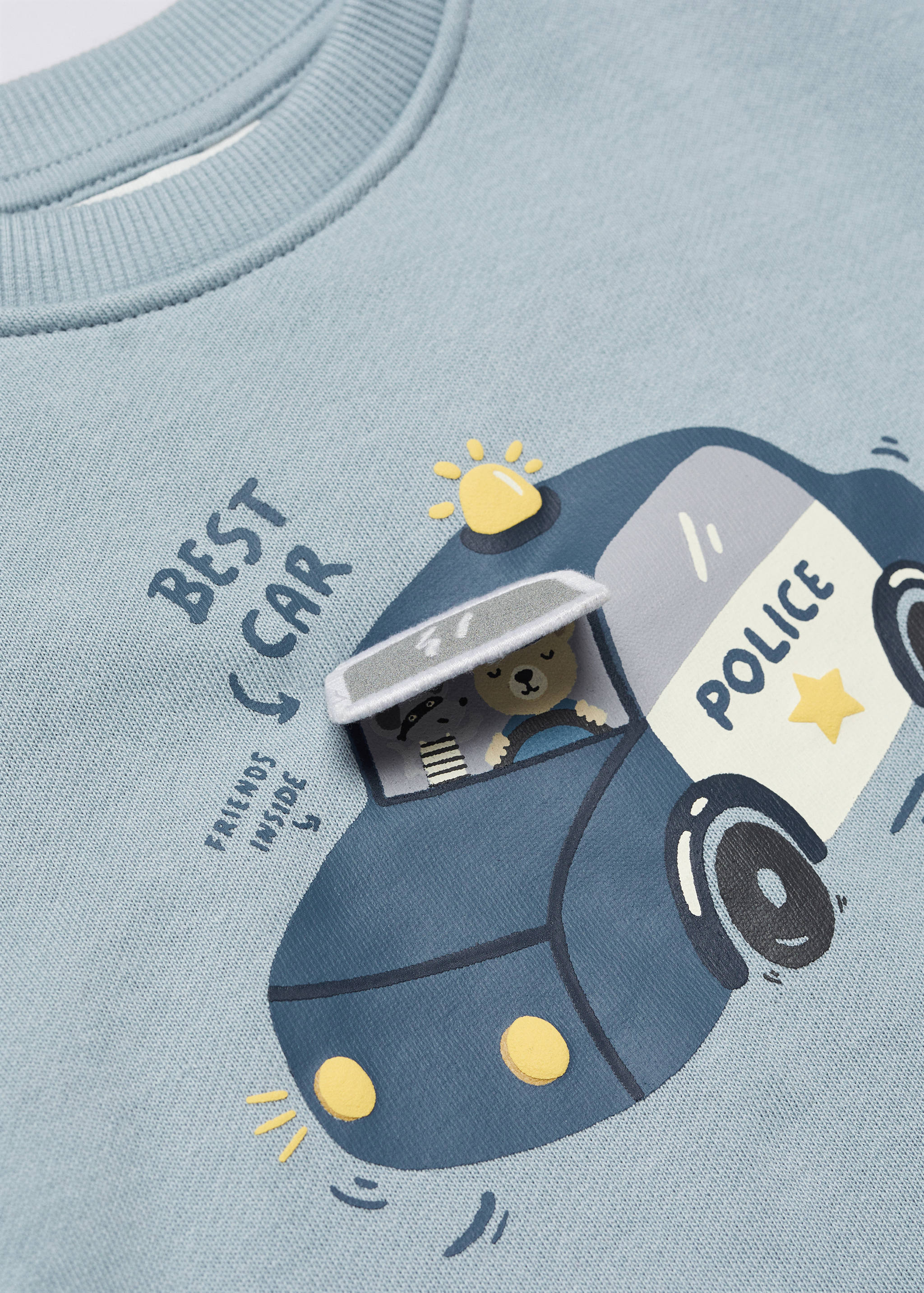 Gemustertes Baumwoll-Sweatshirt - Detail des Artikels 0