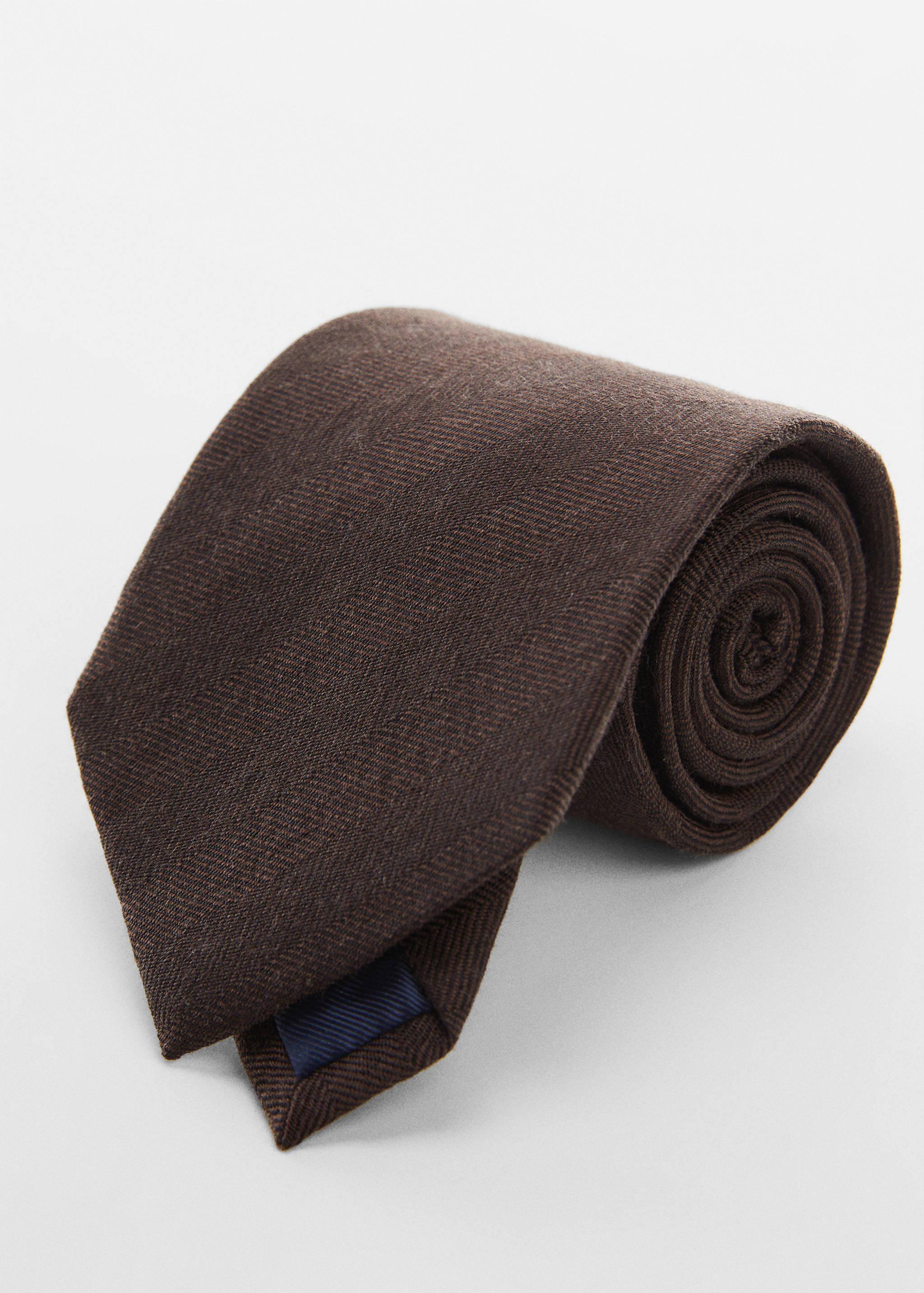 Hahnentritt-Krawatte aus Wolle mit Seide - Mittlere Ansicht