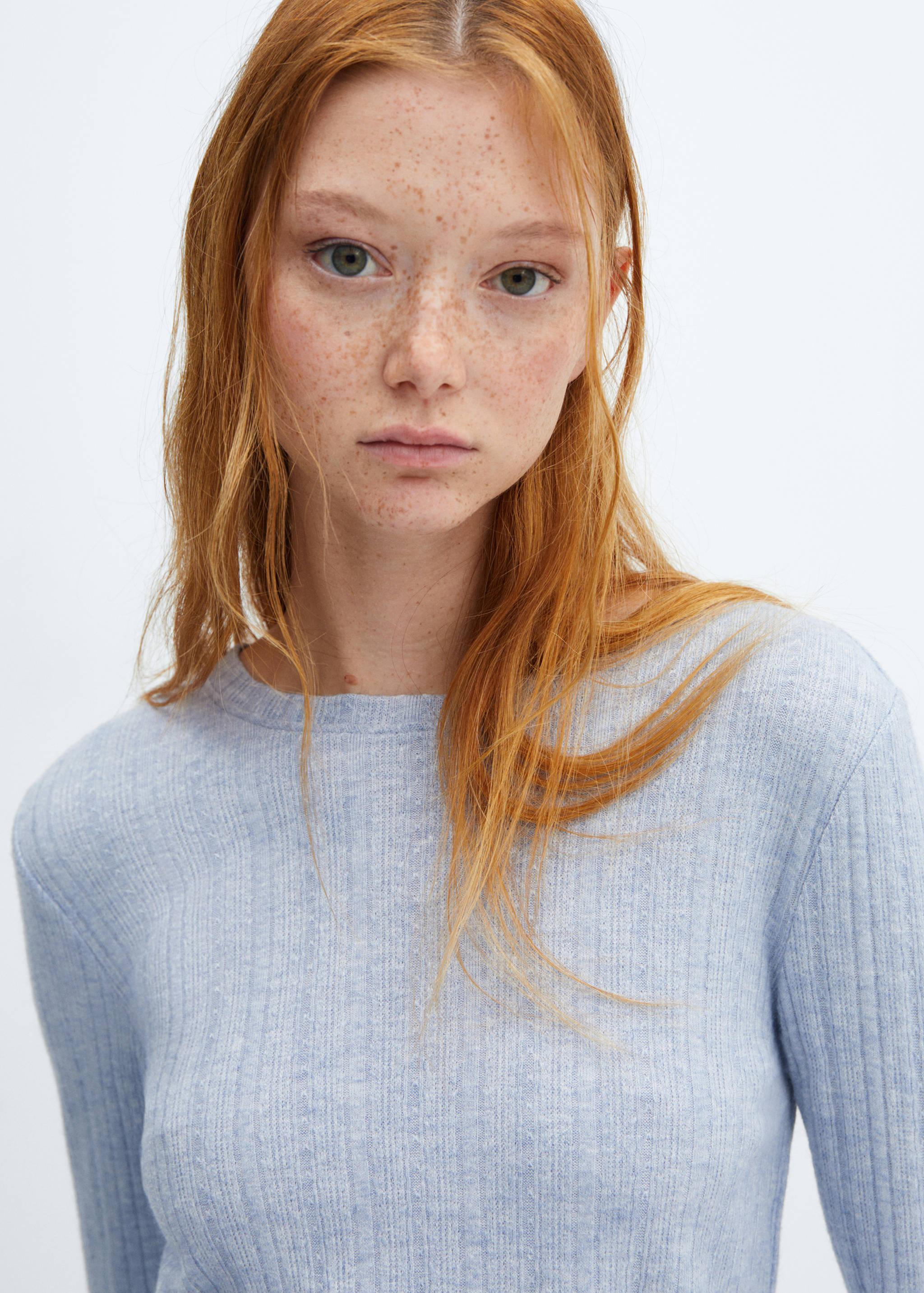 Long-sleeved knitted t-shirt - Details of the article 1
