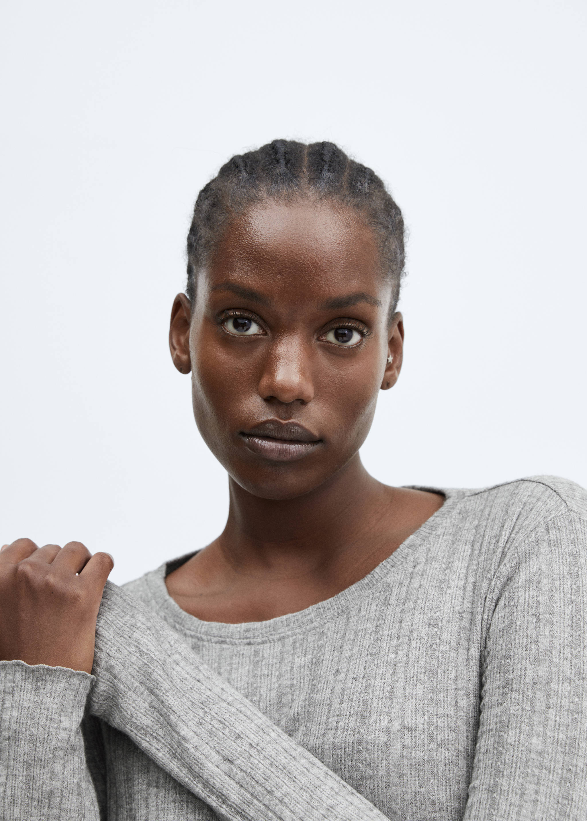 Long-sleeved knitted t-shirt - Details of the article 4