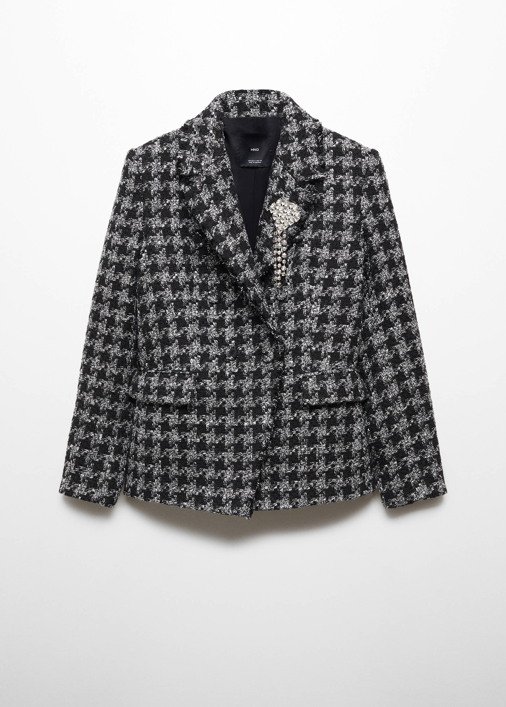 Tweed jacket with brooch - Article without model