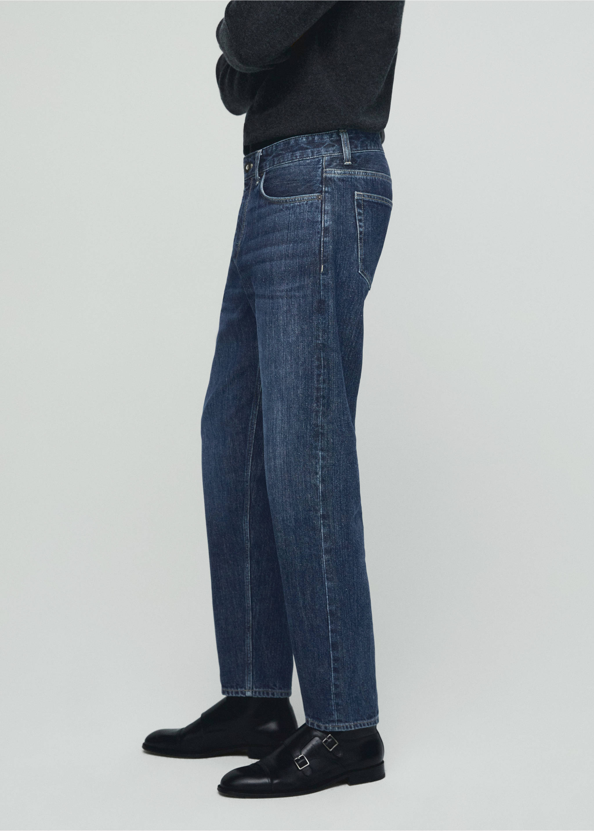 Straight Fit-Selvedge-Jeans - Detail des Artikels 2, Dunkelblau. Ref: 57098632-00.