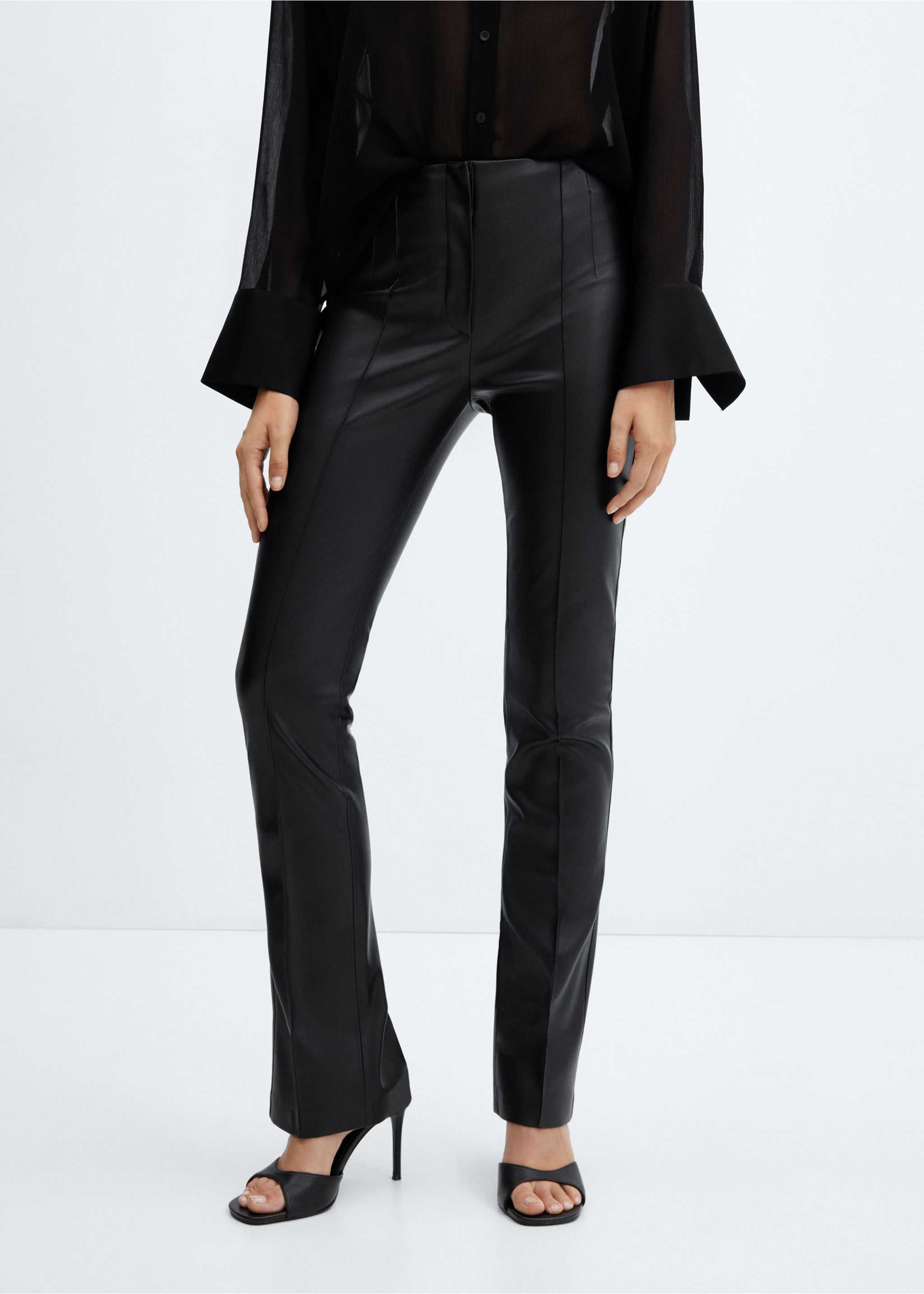 Pantalon skinny simili-cuir - Plan moyen