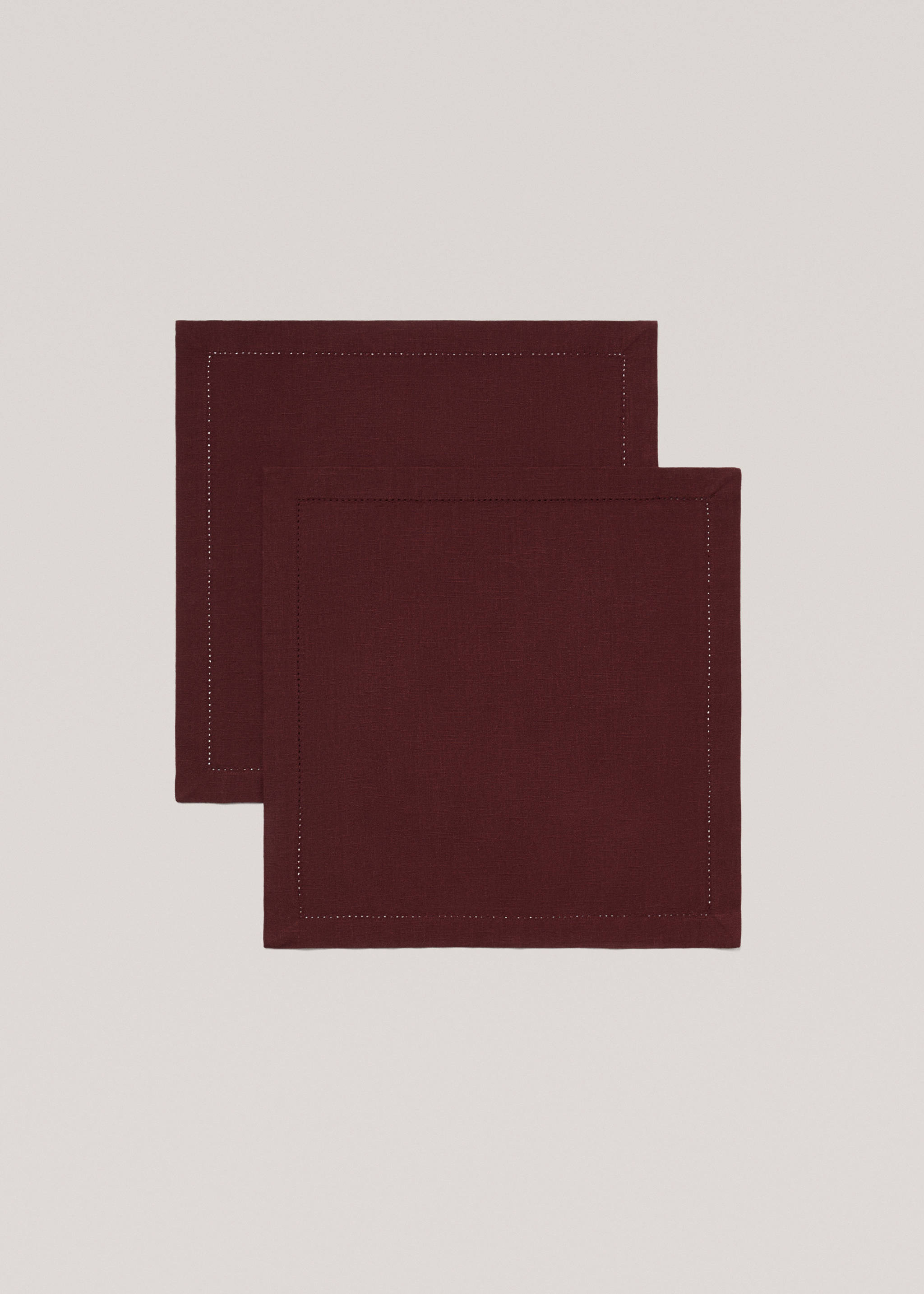 Lot deux serviettes de table broderie ajourée - Article sans modèle