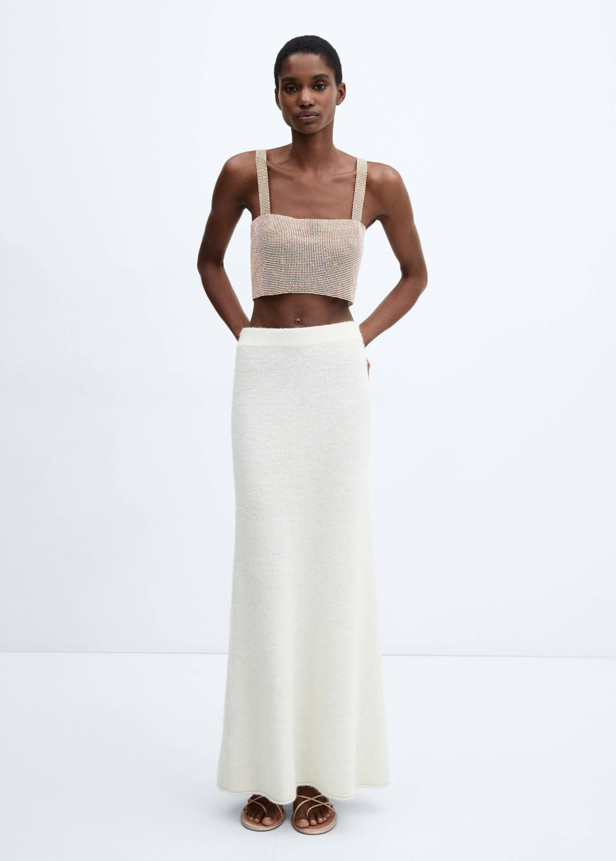 Top se síťovinou a štrasem - Celkový náhled