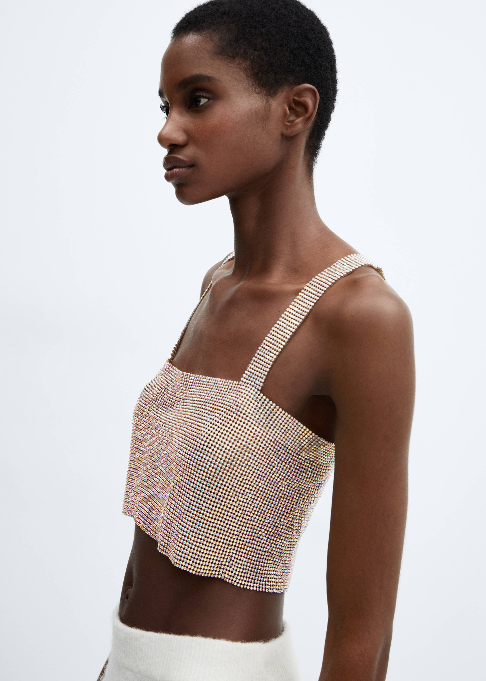 Top se síťovinou a štrasem - Detail zboží 1