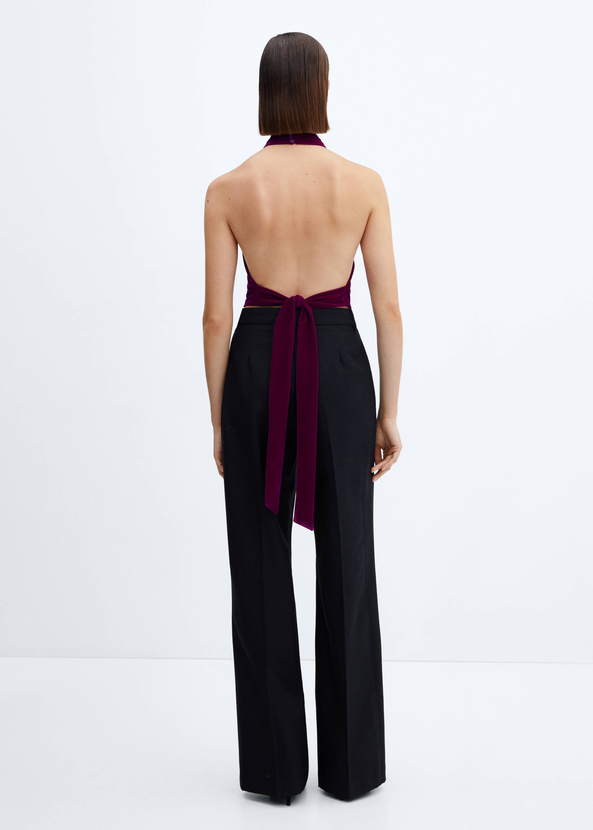 Neckholder-Top aus Samt - Rückseite des Artikels