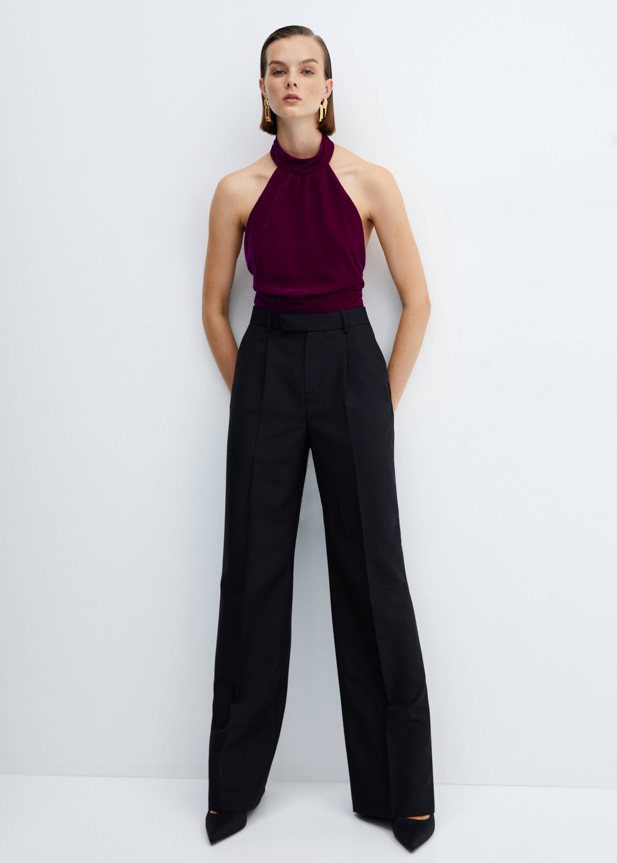 Neckholder-Top aus Samt - Detail des Artikels 2