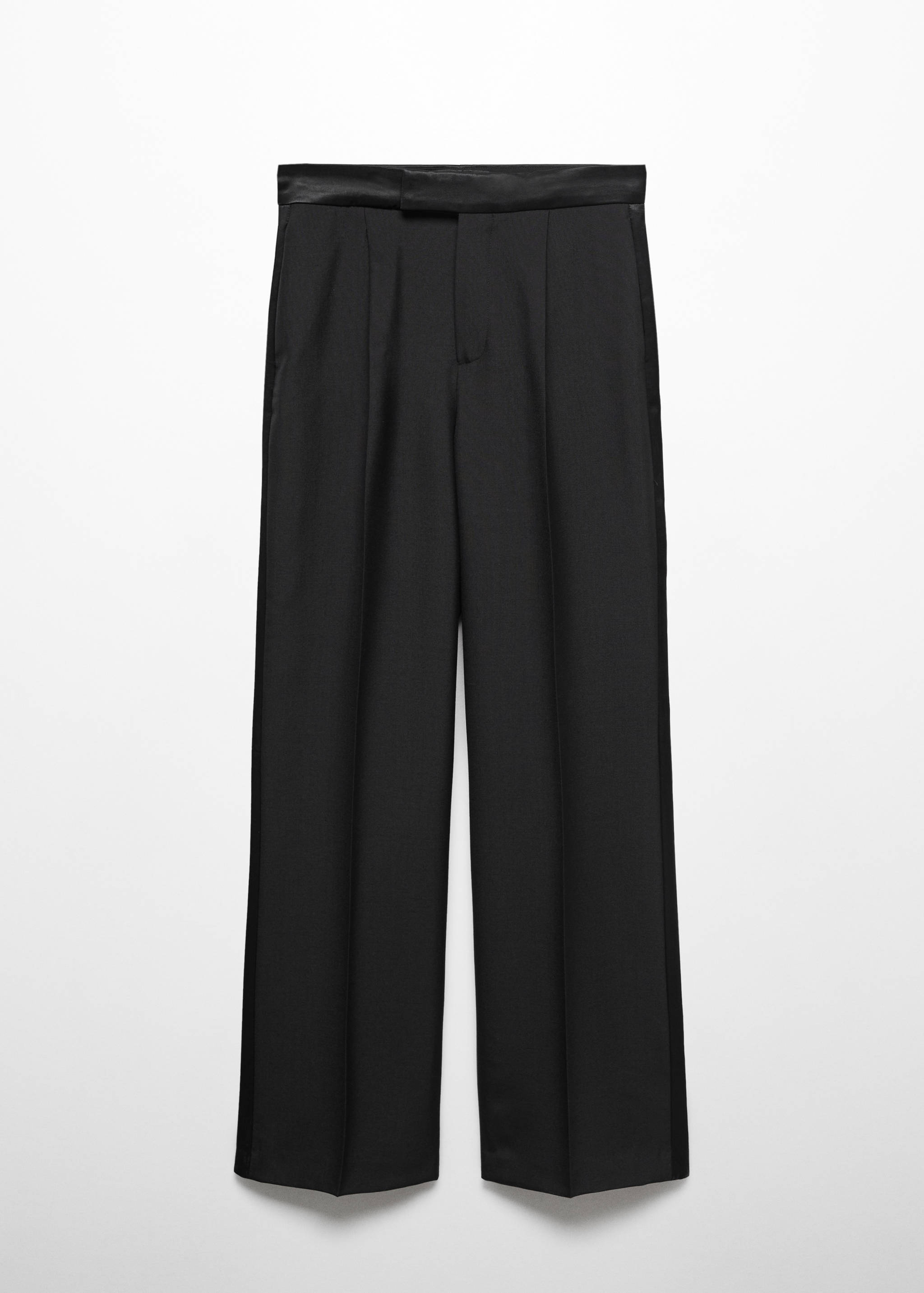 Satin-waist wool pants - Article without model