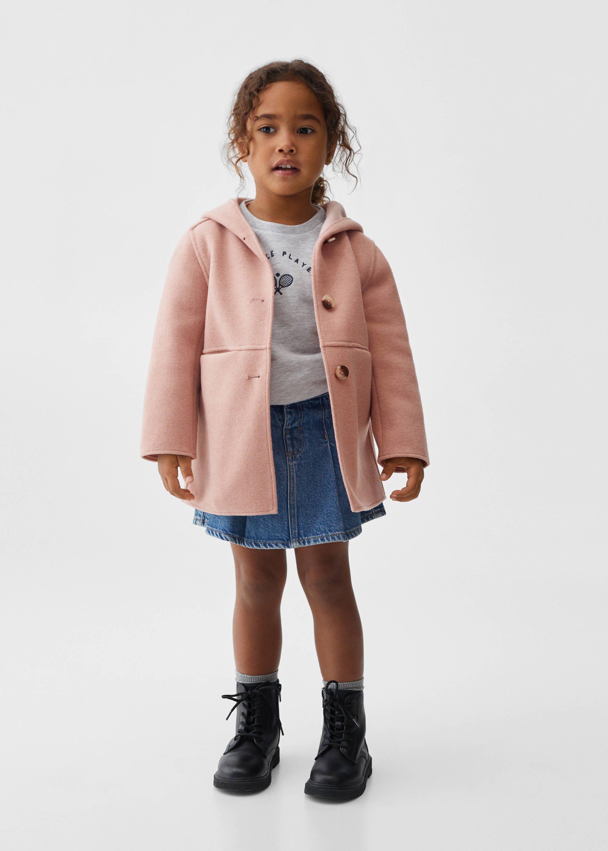 Kapuzenmantel mit Knöpfen - Allgemeine Ansicht