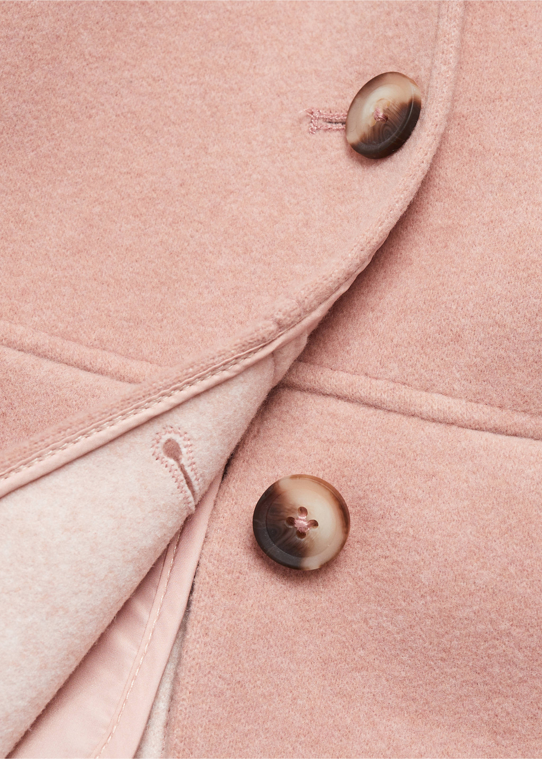 Manteau capuche boutons - Détail de l'article 0, Rose. Ref: 57099097-00.