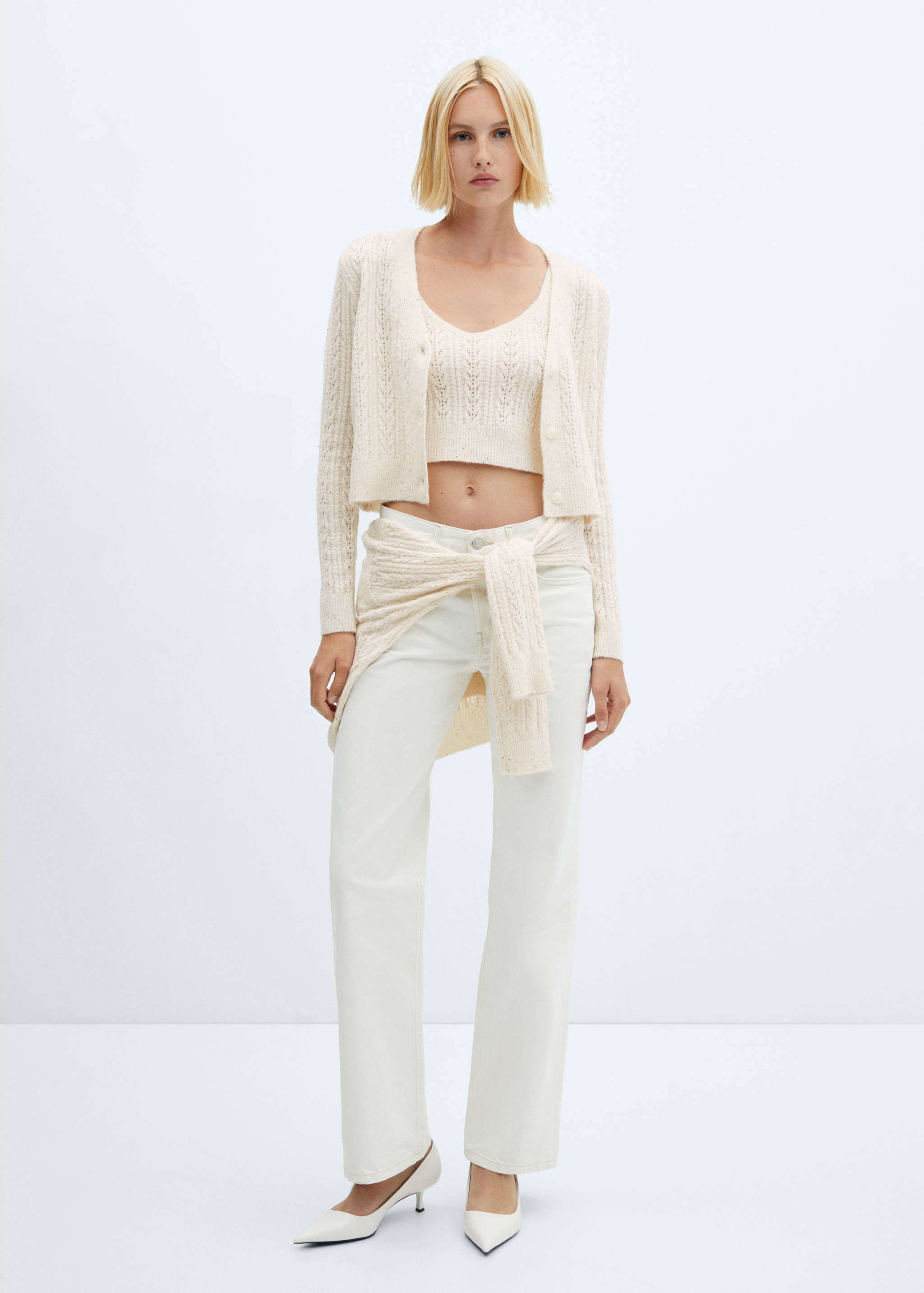 Top punto detalle lentejuelas - Plano general