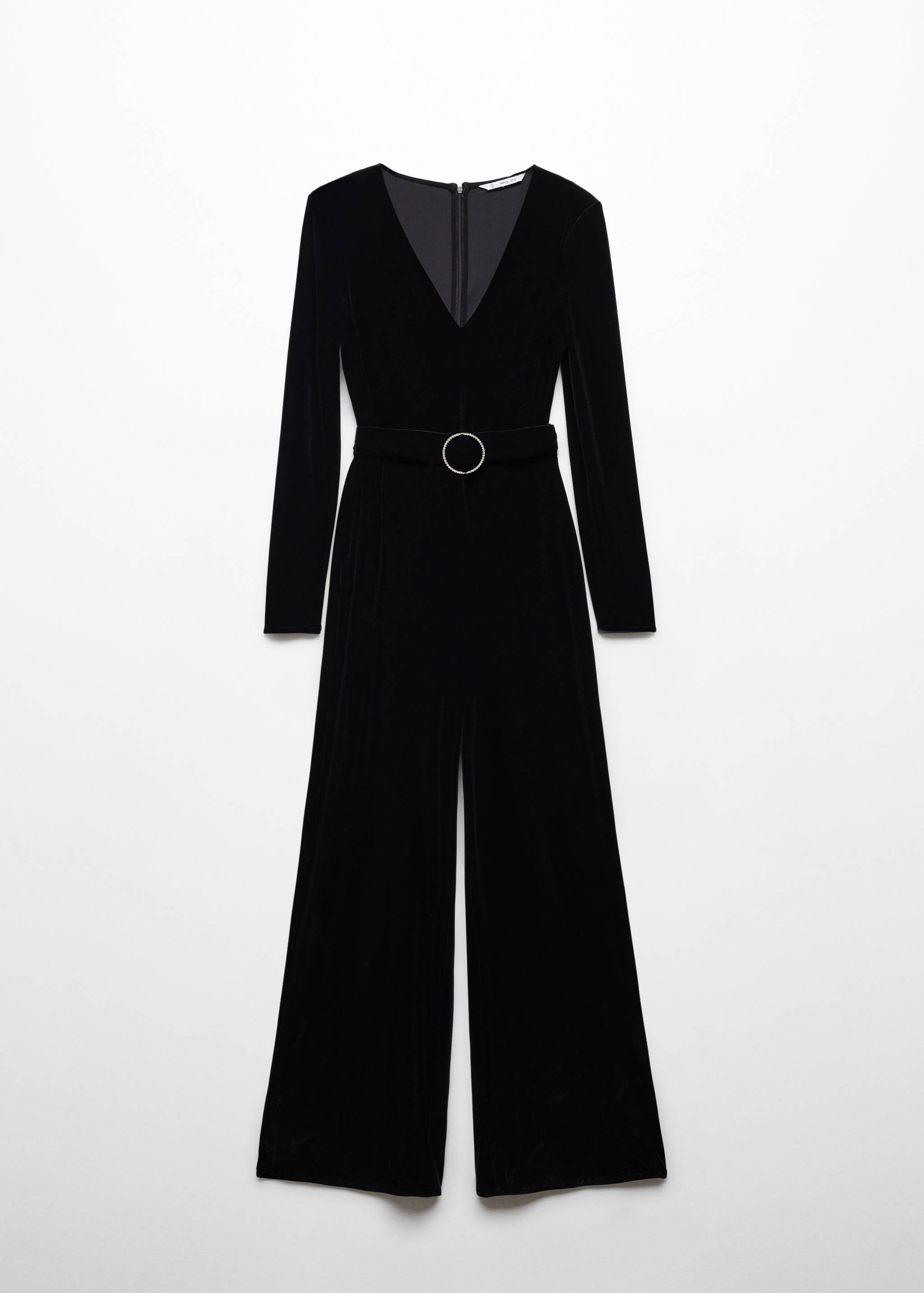 Velvet belt jumpsuit - Article without model