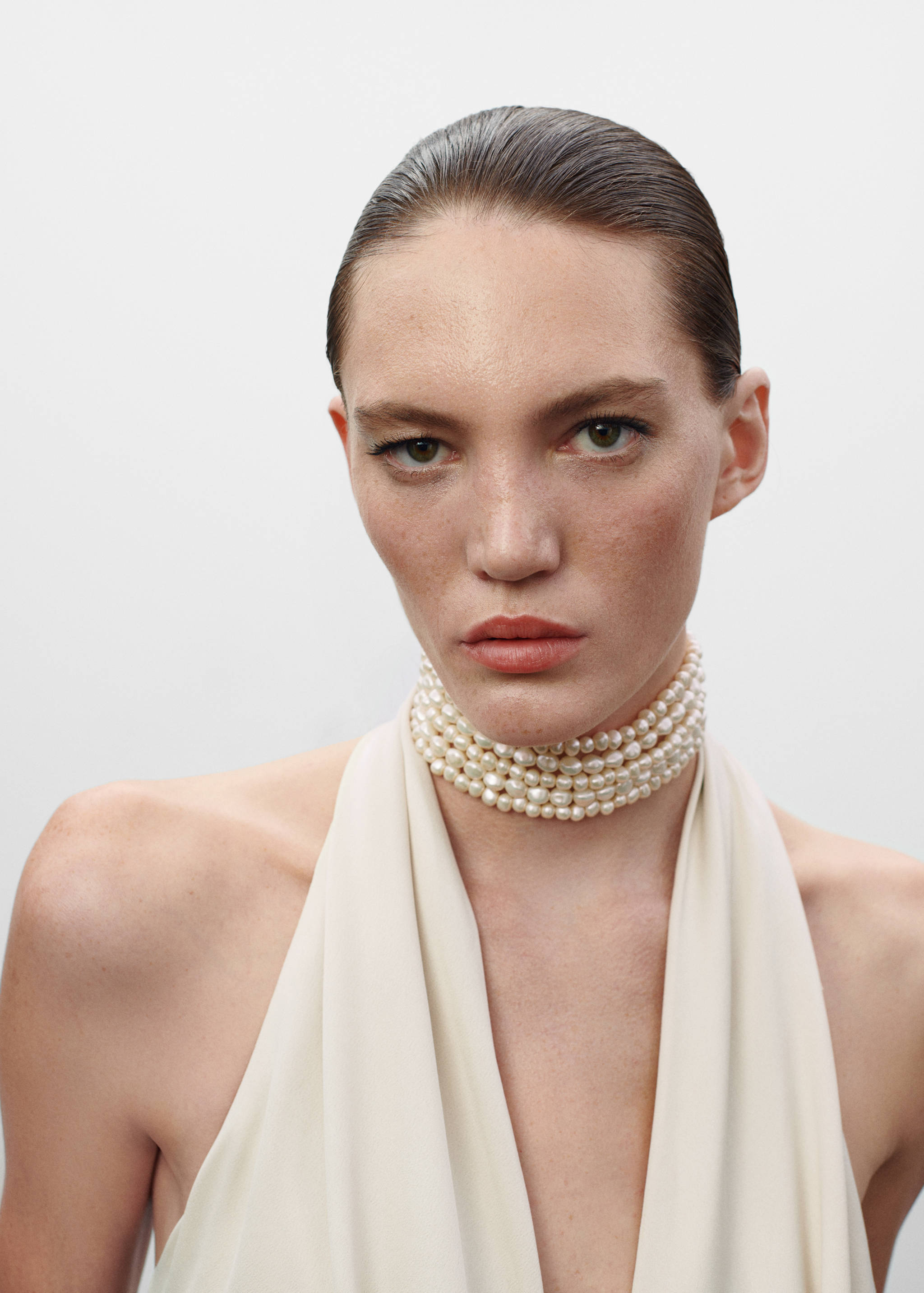 Top satinado drapeado - Detalle del artículo 1