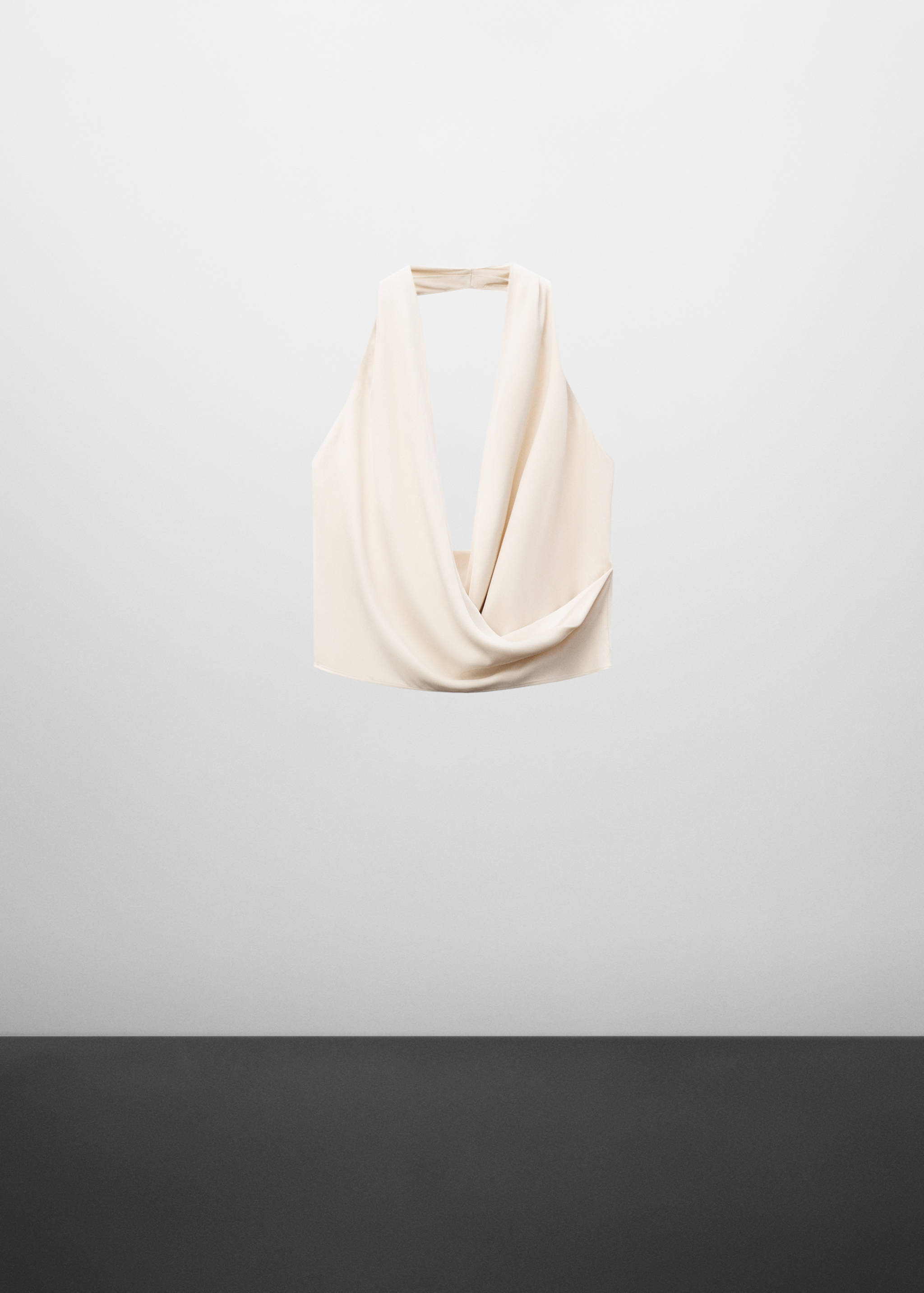 Top satinado drapeado - Artículo sin modelo