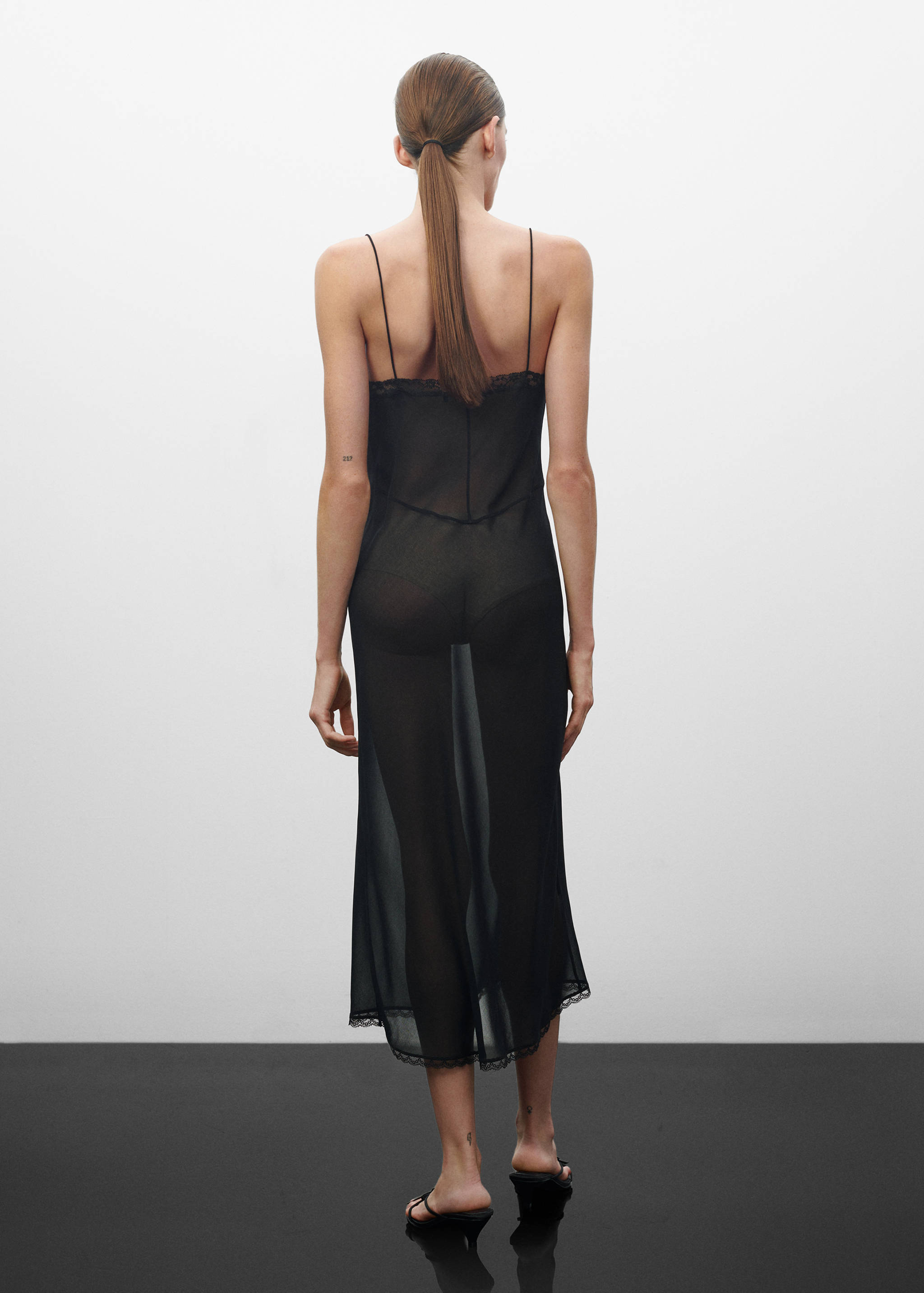 Semi-transparent lingerie dress - Reverse of the article