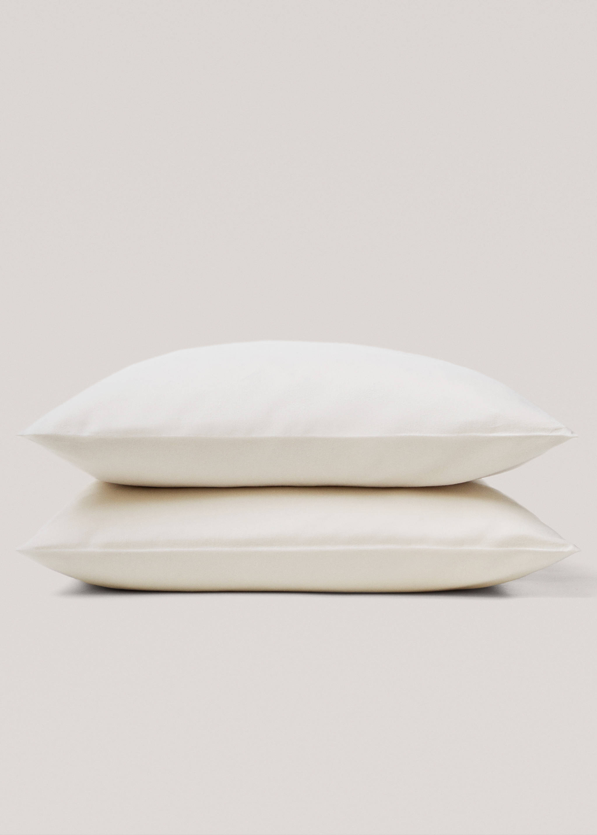 Plain flannel pillow case 60x60cm (Pack of 2) - Details of the article 1