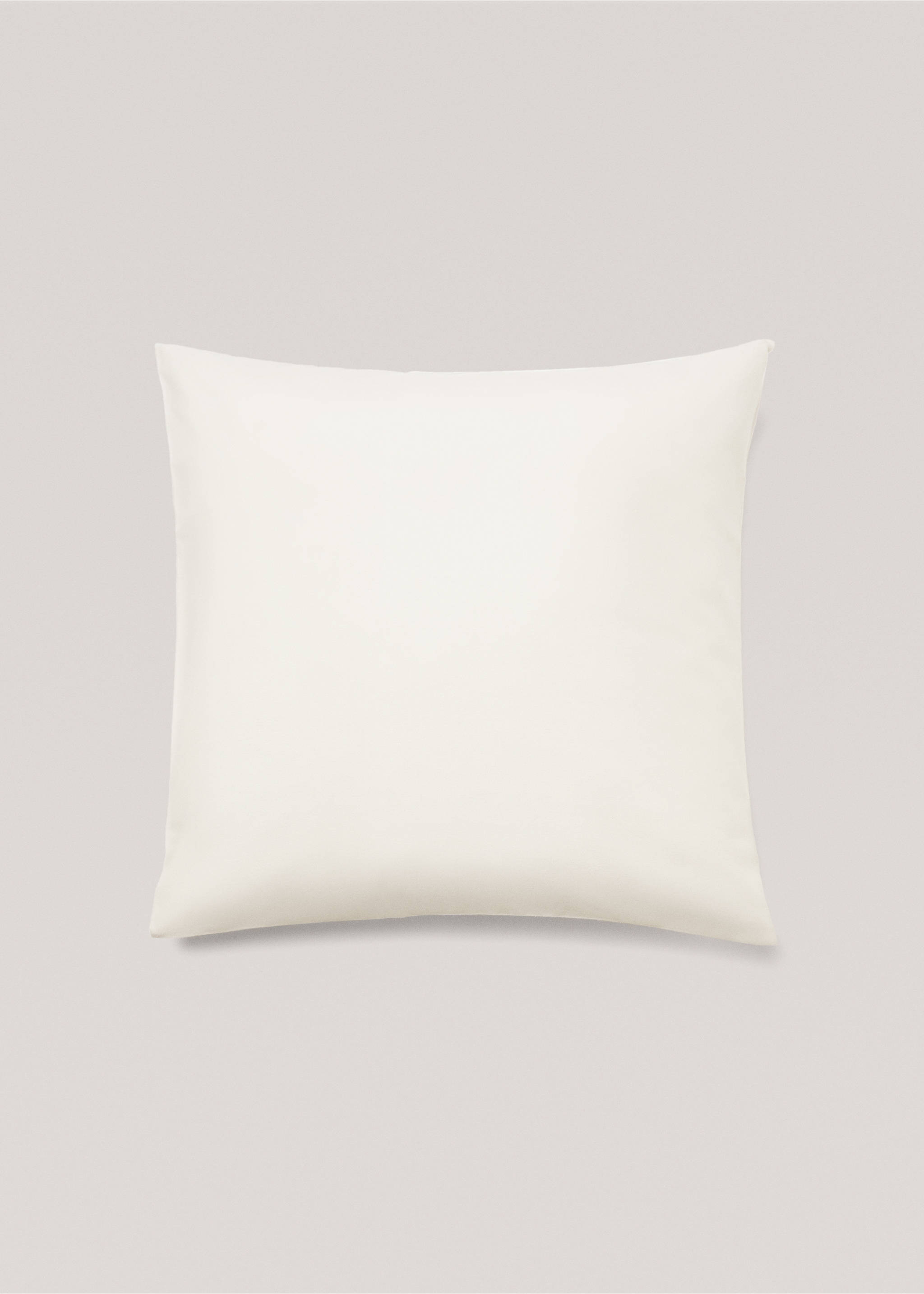 Plain flannel pillow case 60x60cm (Pack of 2) - Article without model, Beige. Ref: 57099218-00.