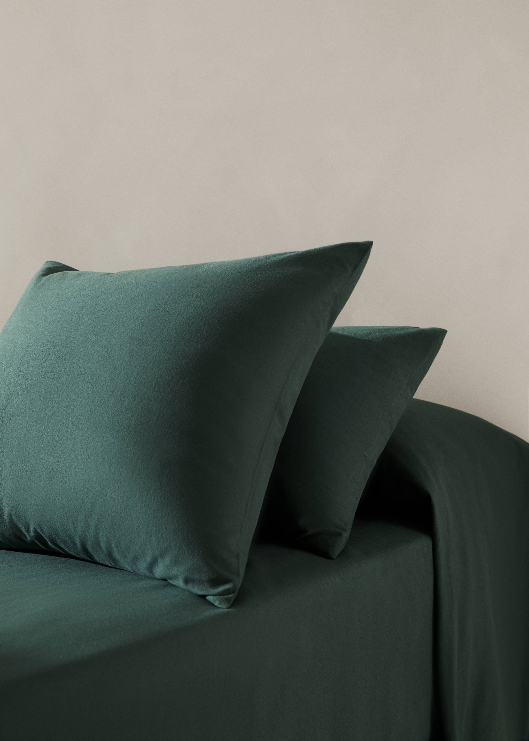 Plain flannel pillow case 60x60cm (Pack of 2) - General plane