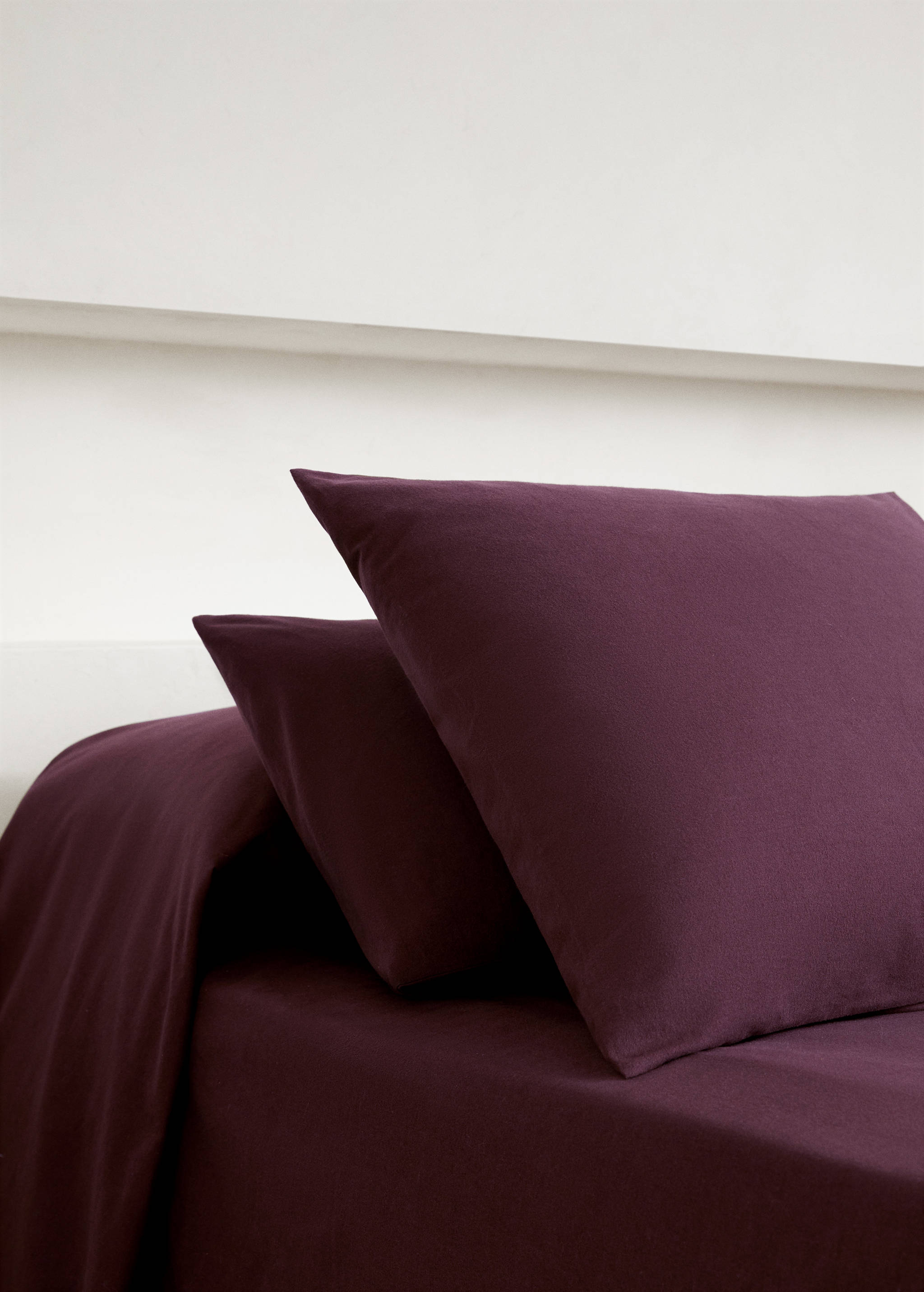 Plain flannel pillow case 60x60cm (Pack of 2) - General plane