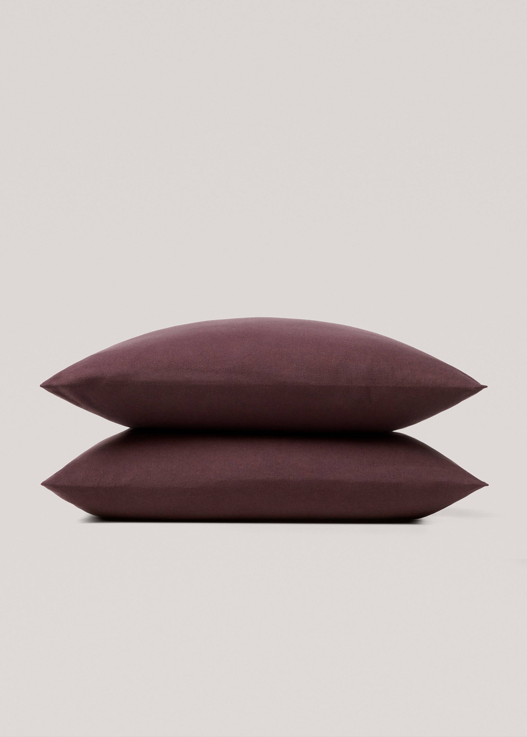 Plain flannel pillow case 60x60cm (Pack of 2) - Details of the article 3