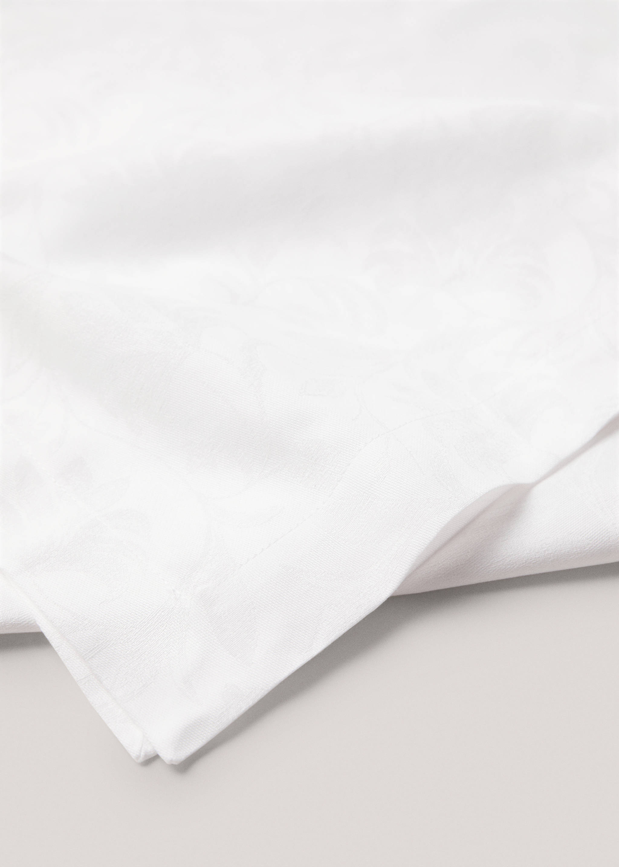 Jacquard flower cotton tablecloth 170x170cm - Details of the article 1