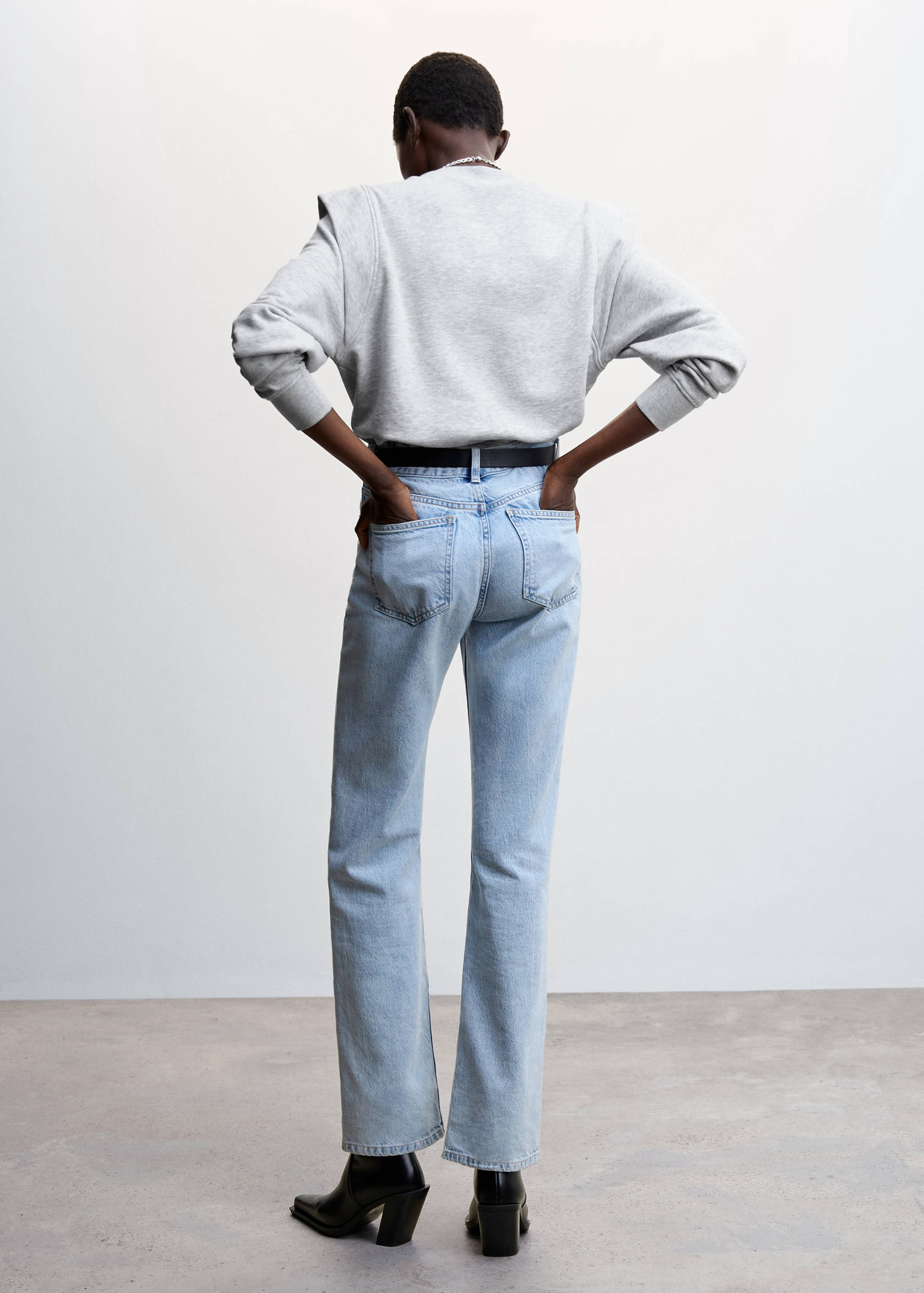 Quilted panels sweater - Reverse of the article