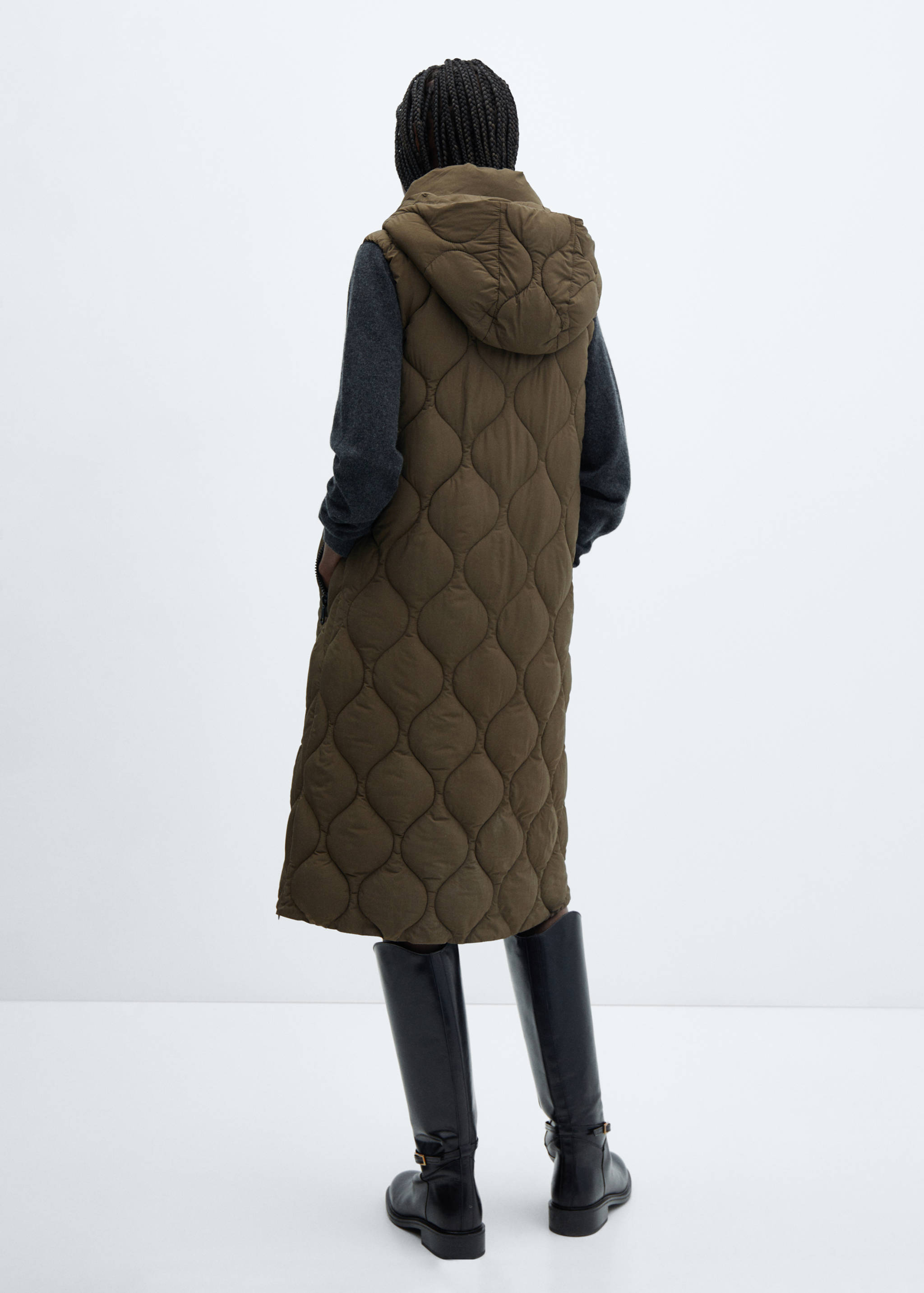 Long puffer vest - Reverse of the article