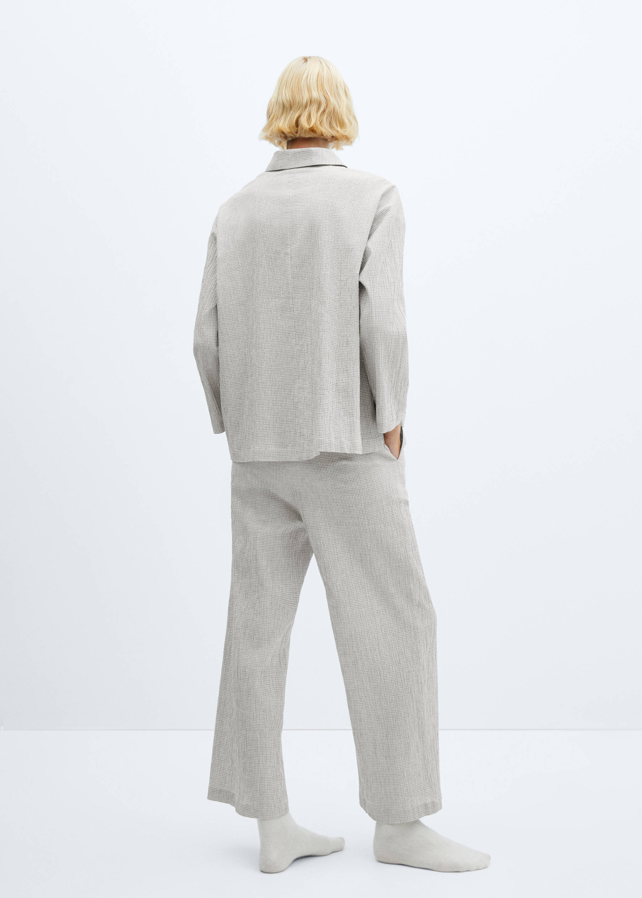 Ginghamrutig bomullspyjamas - Artikelns baksida