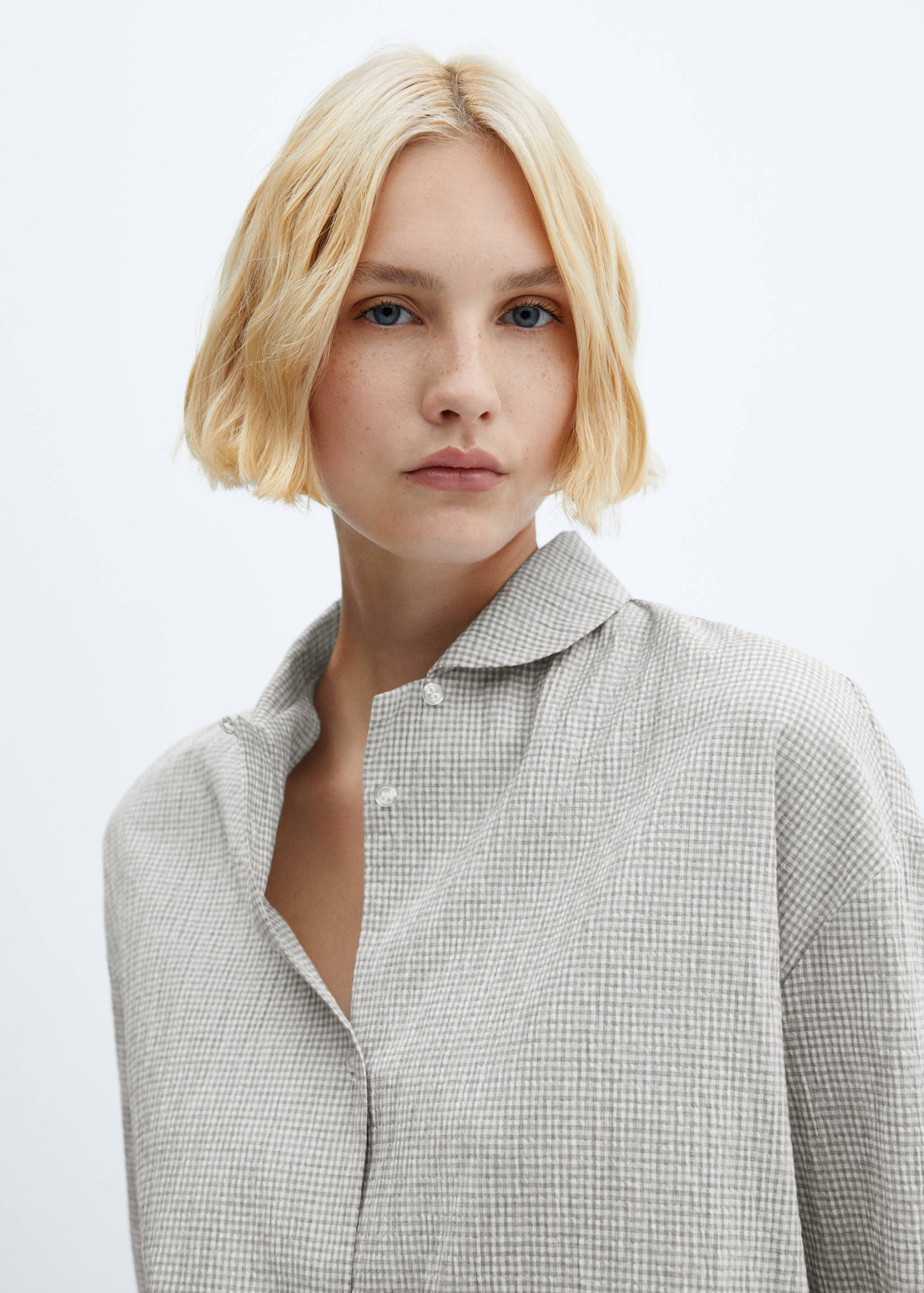 Ginghamrutig bomullspyjamas - Detaljer om artikeln 1