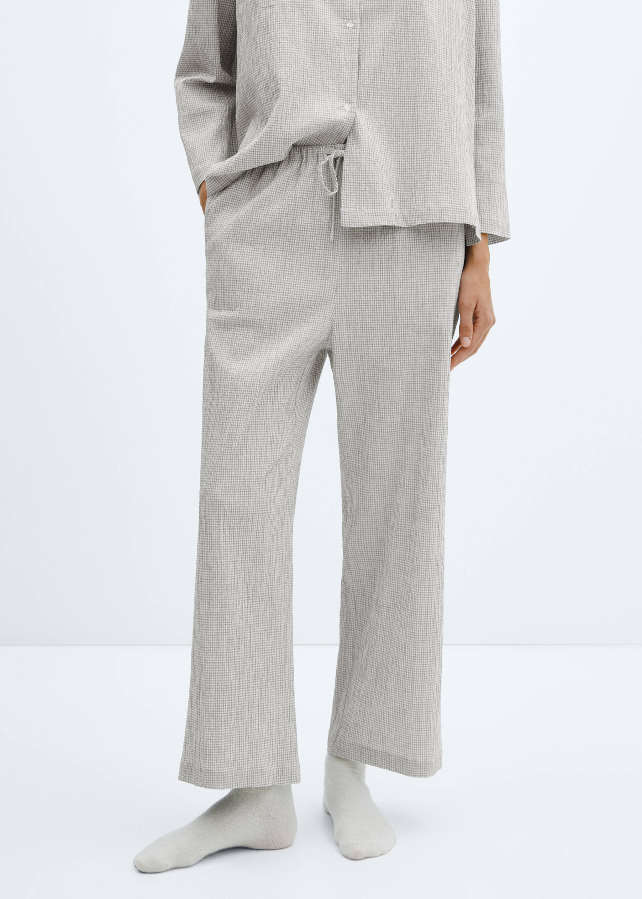 Ginghamrutig bomullspyjamas - Detaljer om artikeln 6