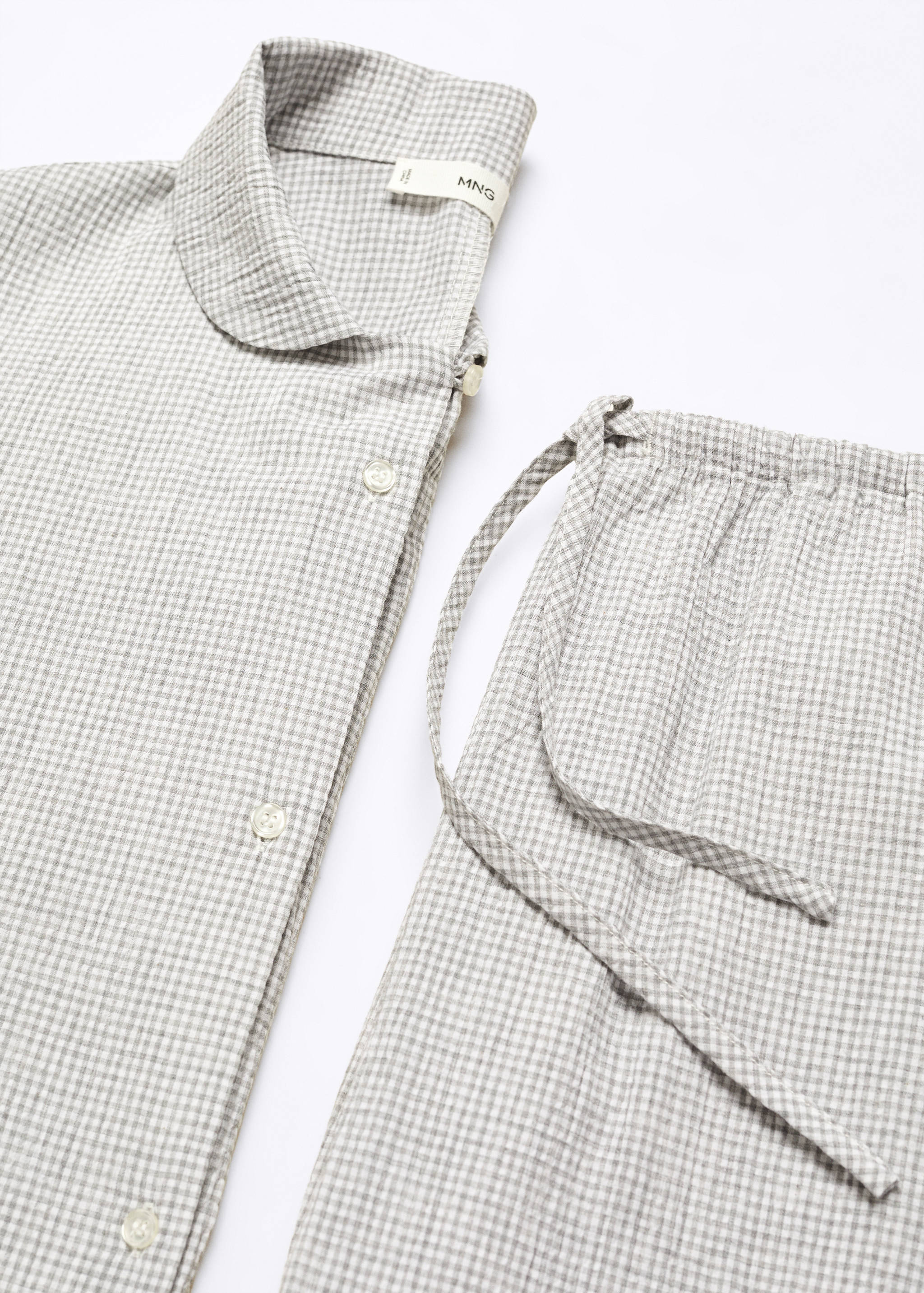 Ginghamrutig bomullspyjamas - Detaljer om artikeln 8