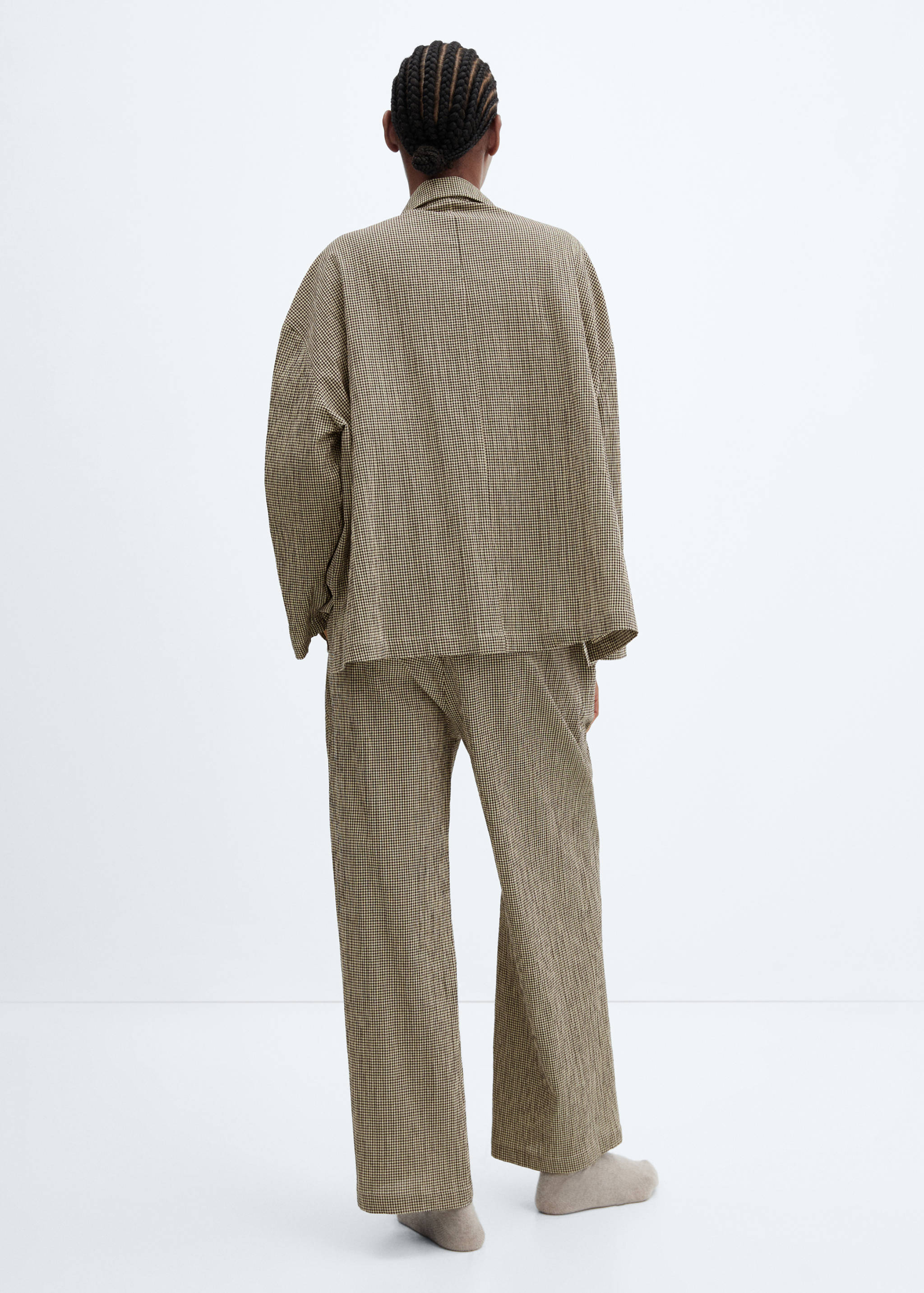 Ginghamrutig bomullspyjamas - Artikelns baksida