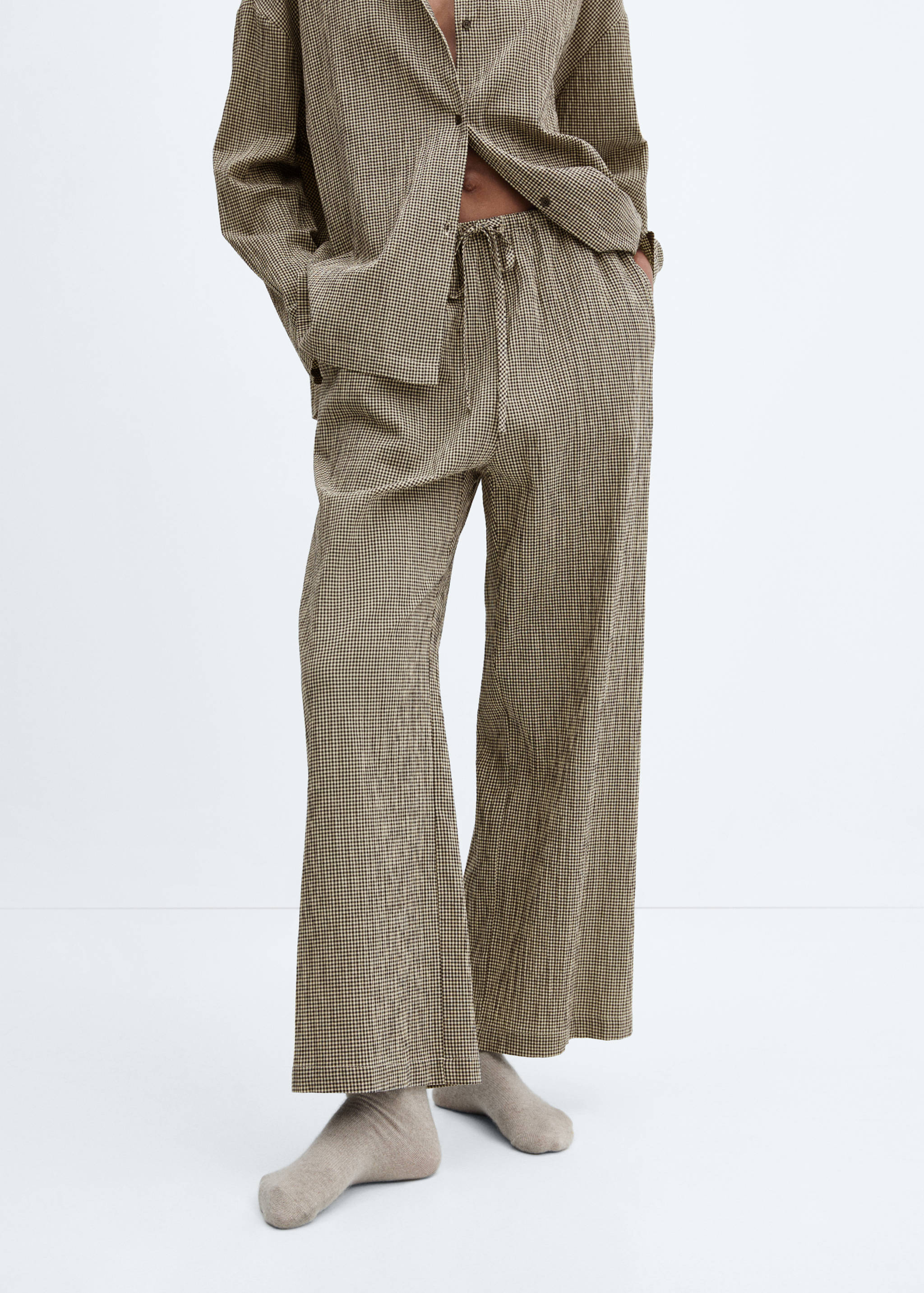 Ginghamrutig bomullspyjamas - Detaljer om artikeln 6