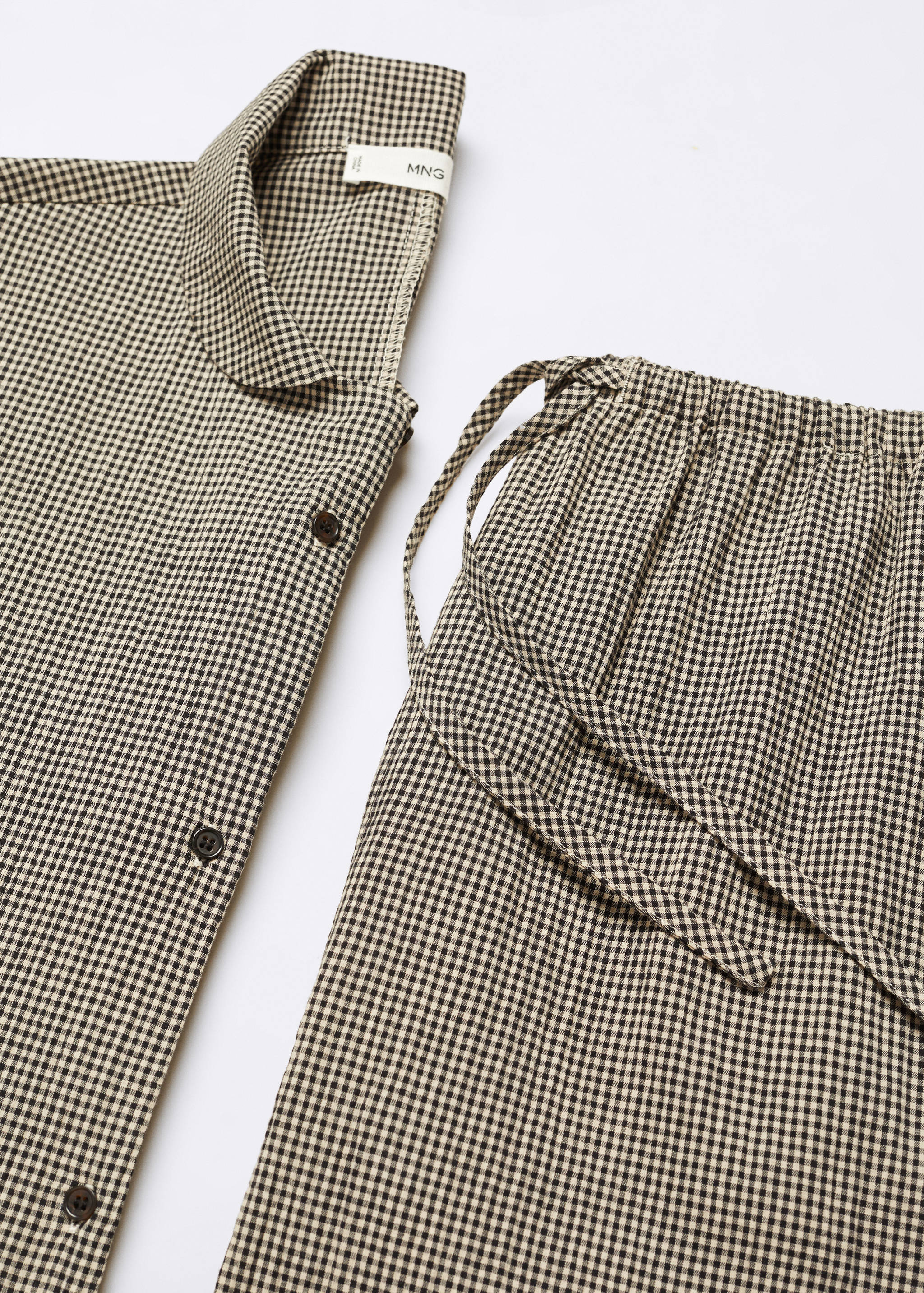 Ginghamrutig bomullspyjamas - Detaljer om artikeln 8