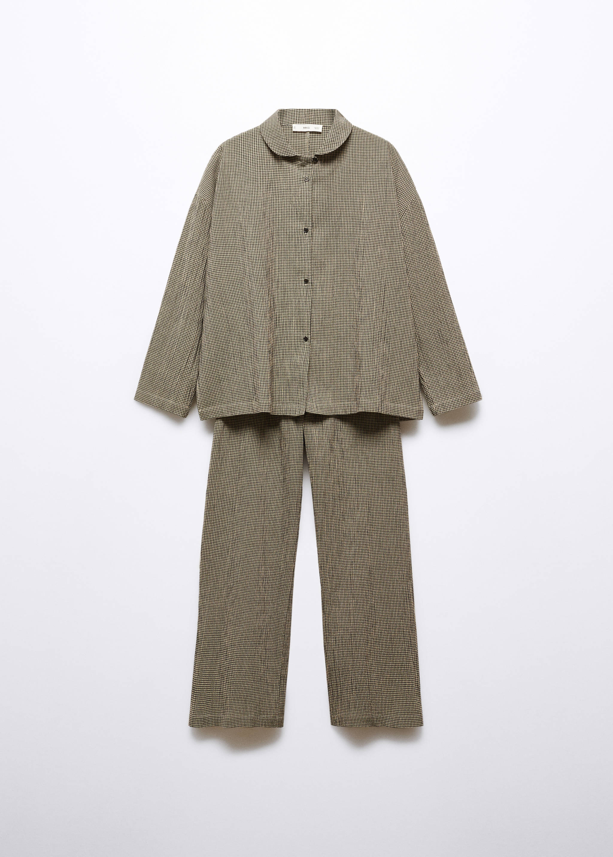 Ginghamrutig bomullspyjamas - Artikel utan modell
