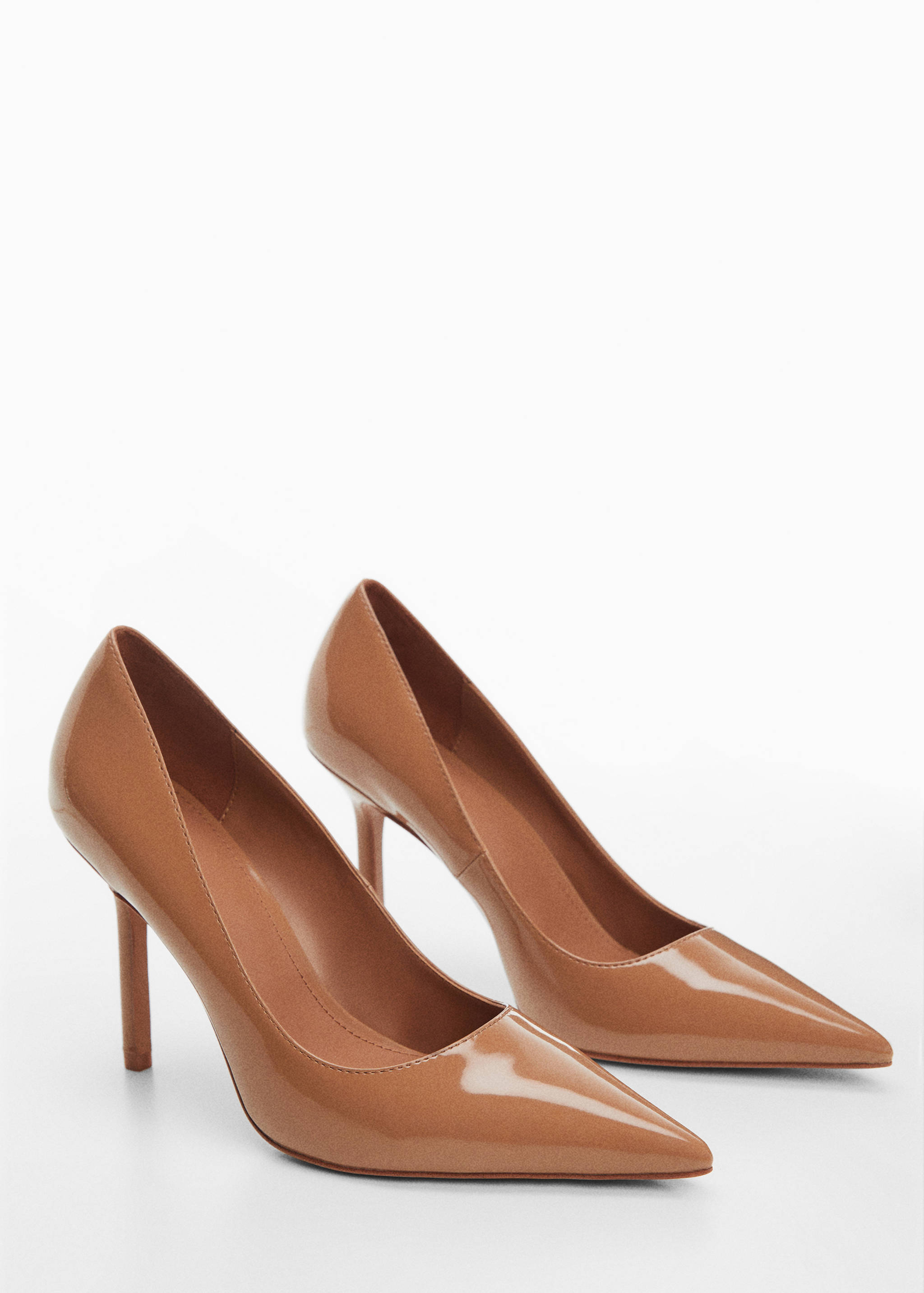 Patent-effect stiletto-heel shoes - Medium plane