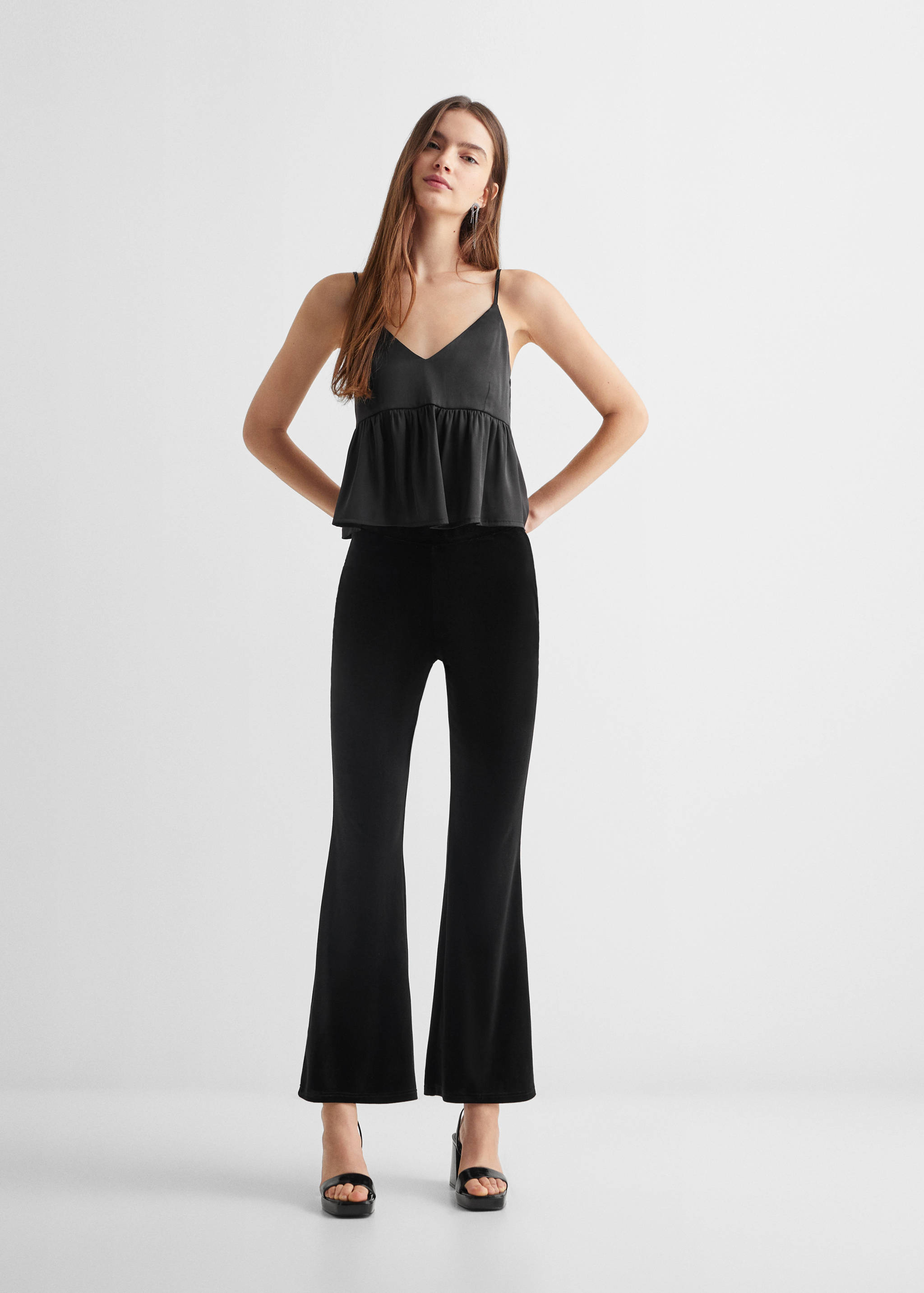 Top satiné à volants - Plan général