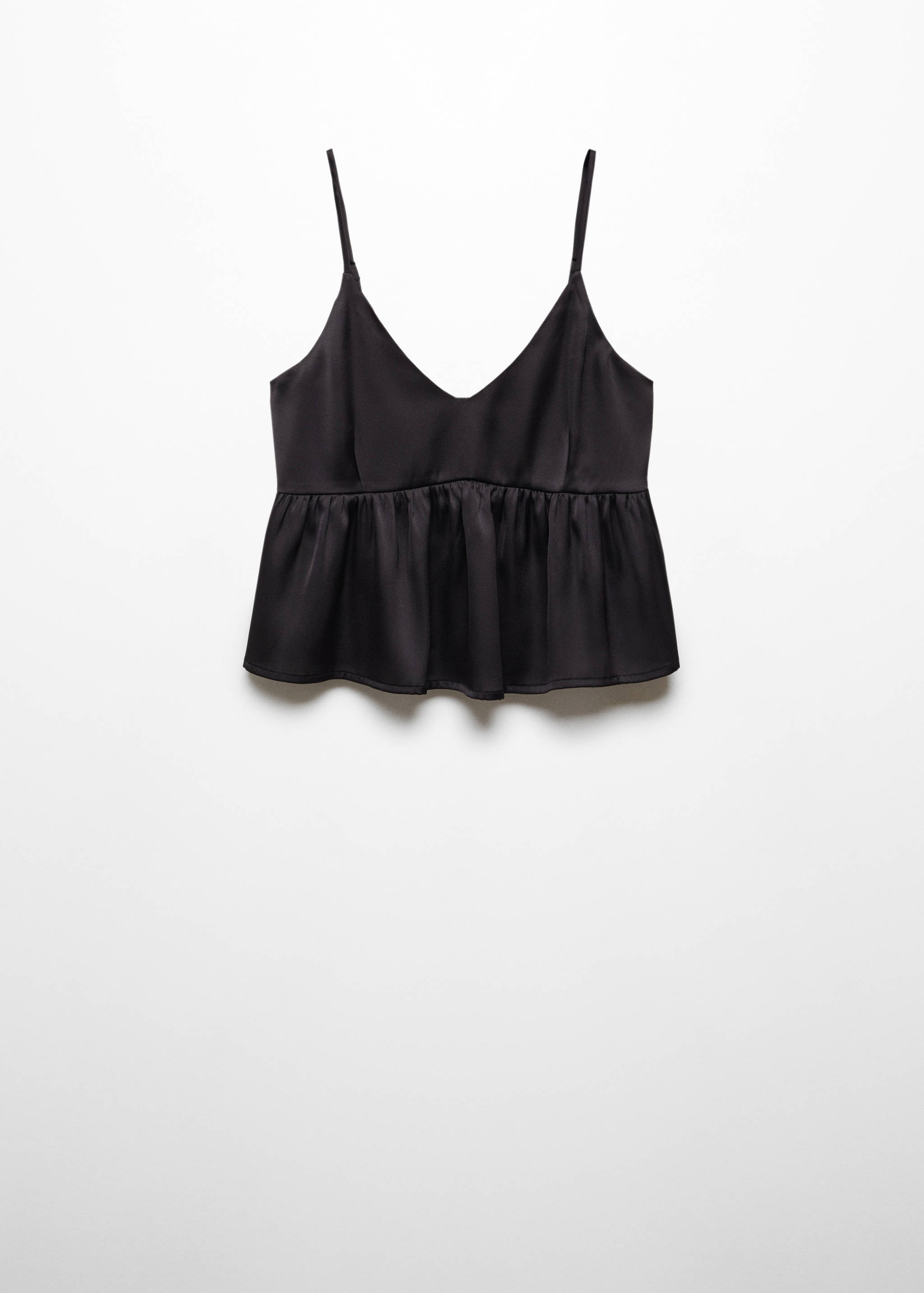 Top satiné à volants - Article sans modèle